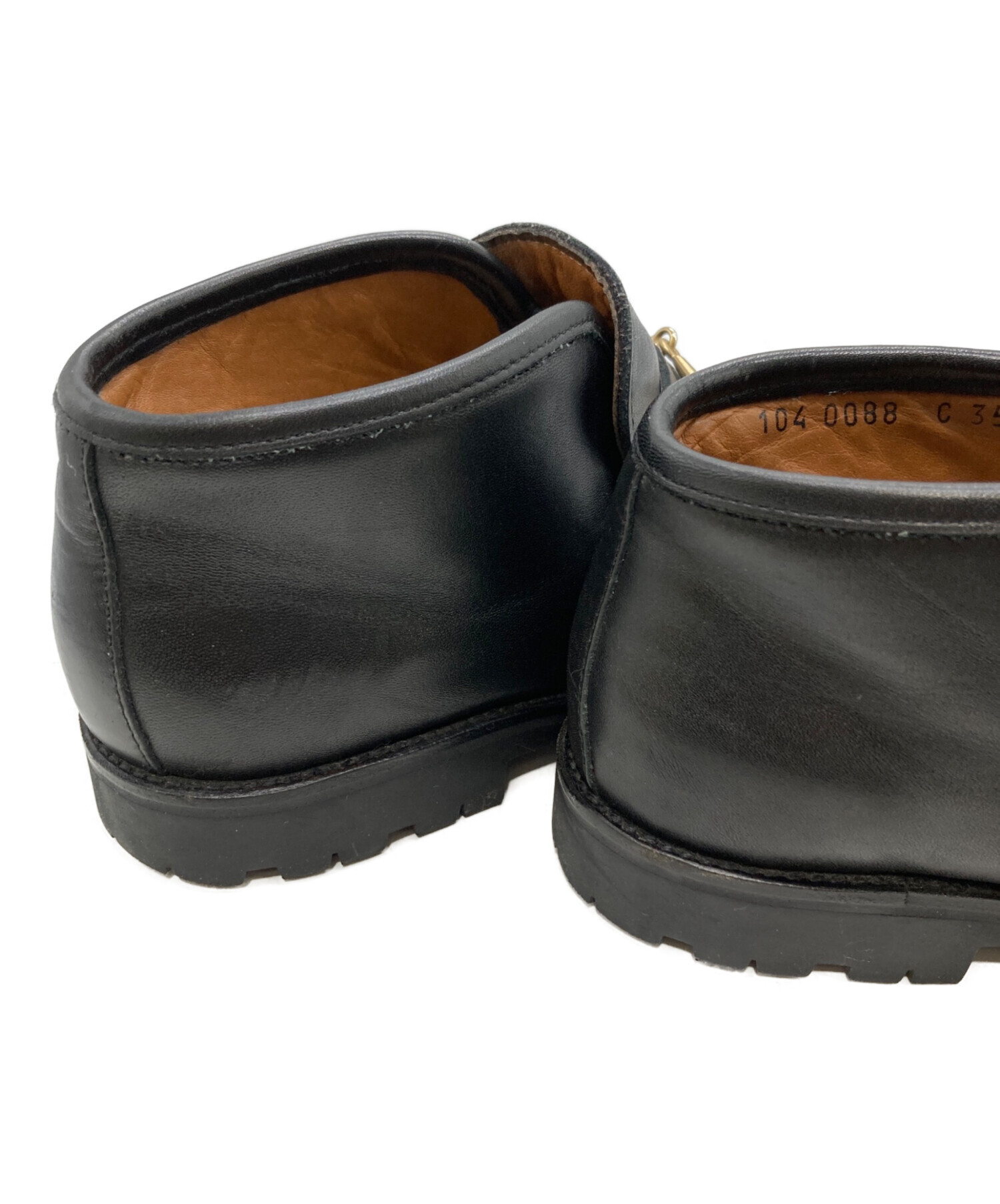 中古・古着通販】GUCCI (グッチ) ホースビットチャッカブーツ ブラック