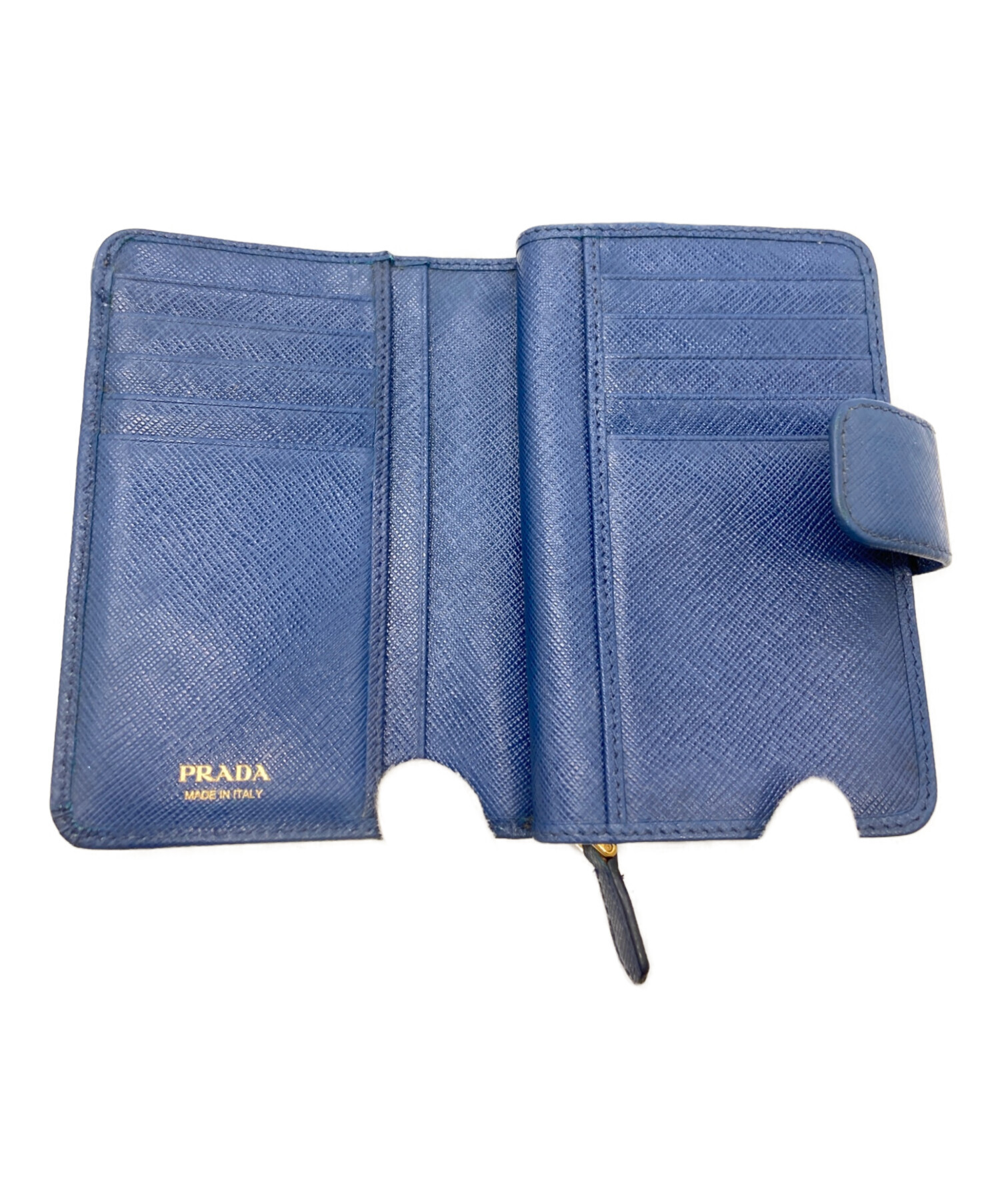 中古・古着通販】PRADA (プラダ) サフィアーノ ラウンドファスナー財布