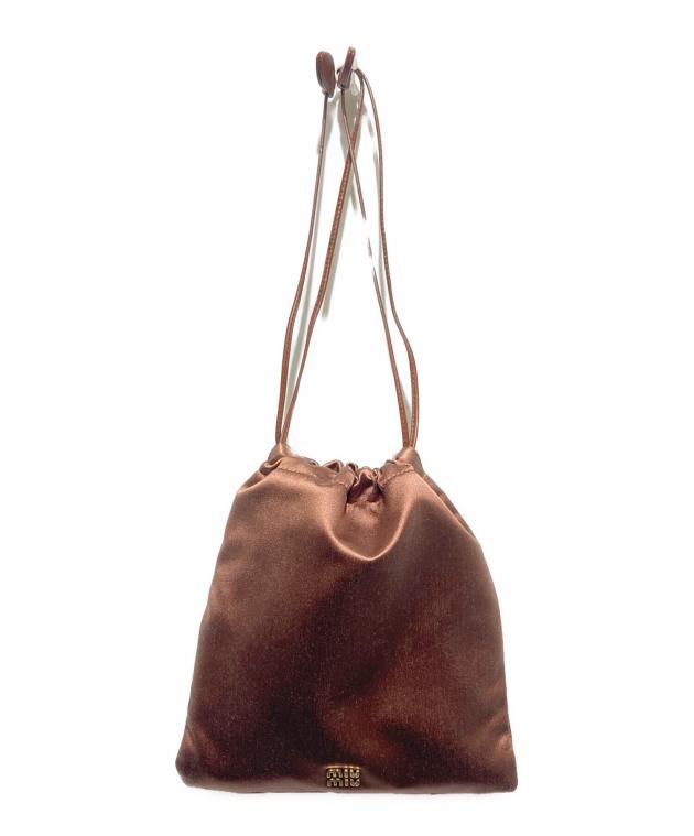 中古・古着通販】MIU MIU (ミュウミュウ) フロントロゴサテンポーチ