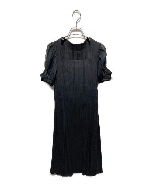 中古・古着通販】DOLCE (ドルチェ) プリーツ加工ワンピース ブラック