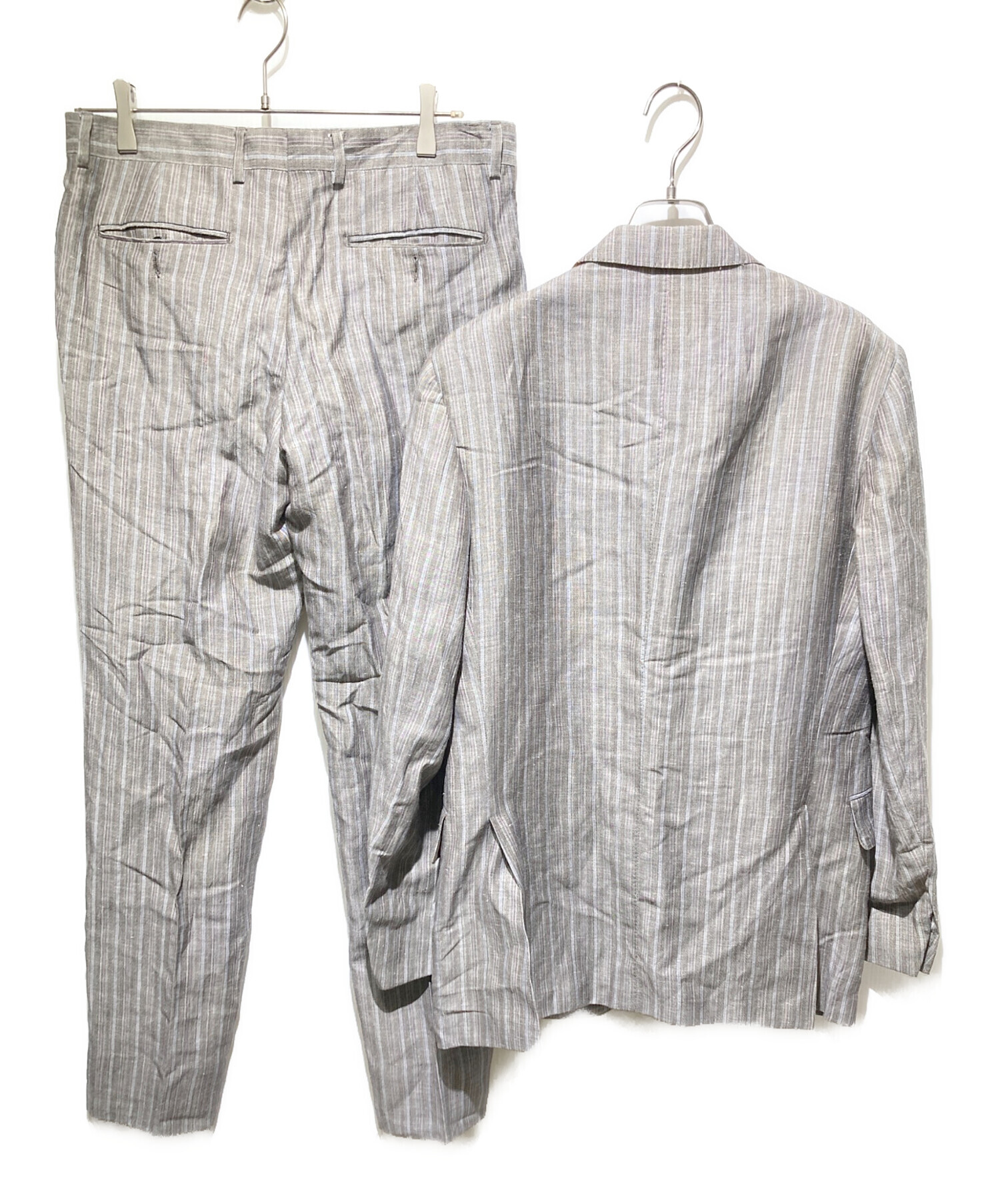 中古・古着通販】ETRO (エトロ) 裏地ストライプリネン混セットアップ