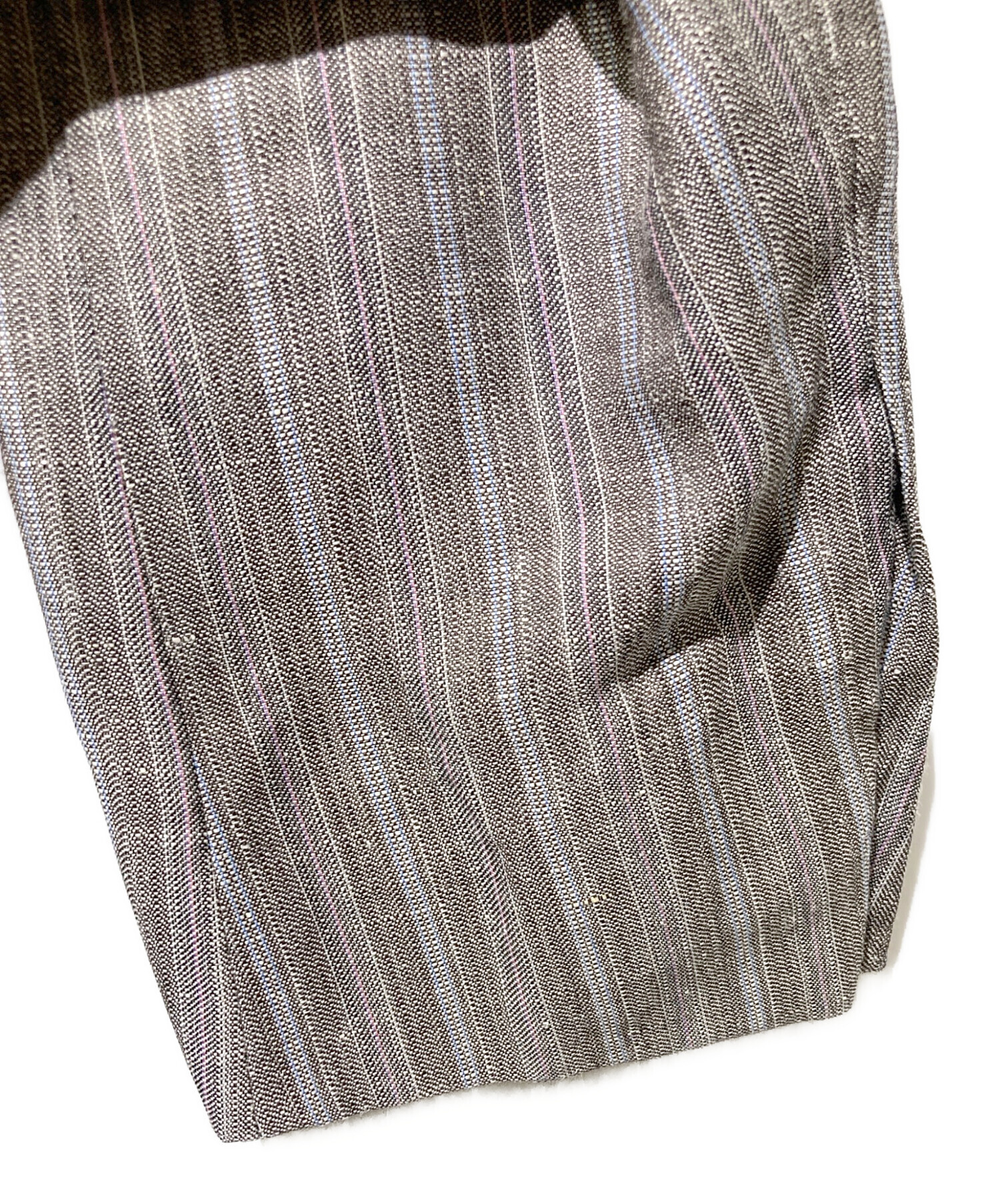 中古・古着通販】ETRO (エトロ) 裏地ストライプリネン混セットアップ
