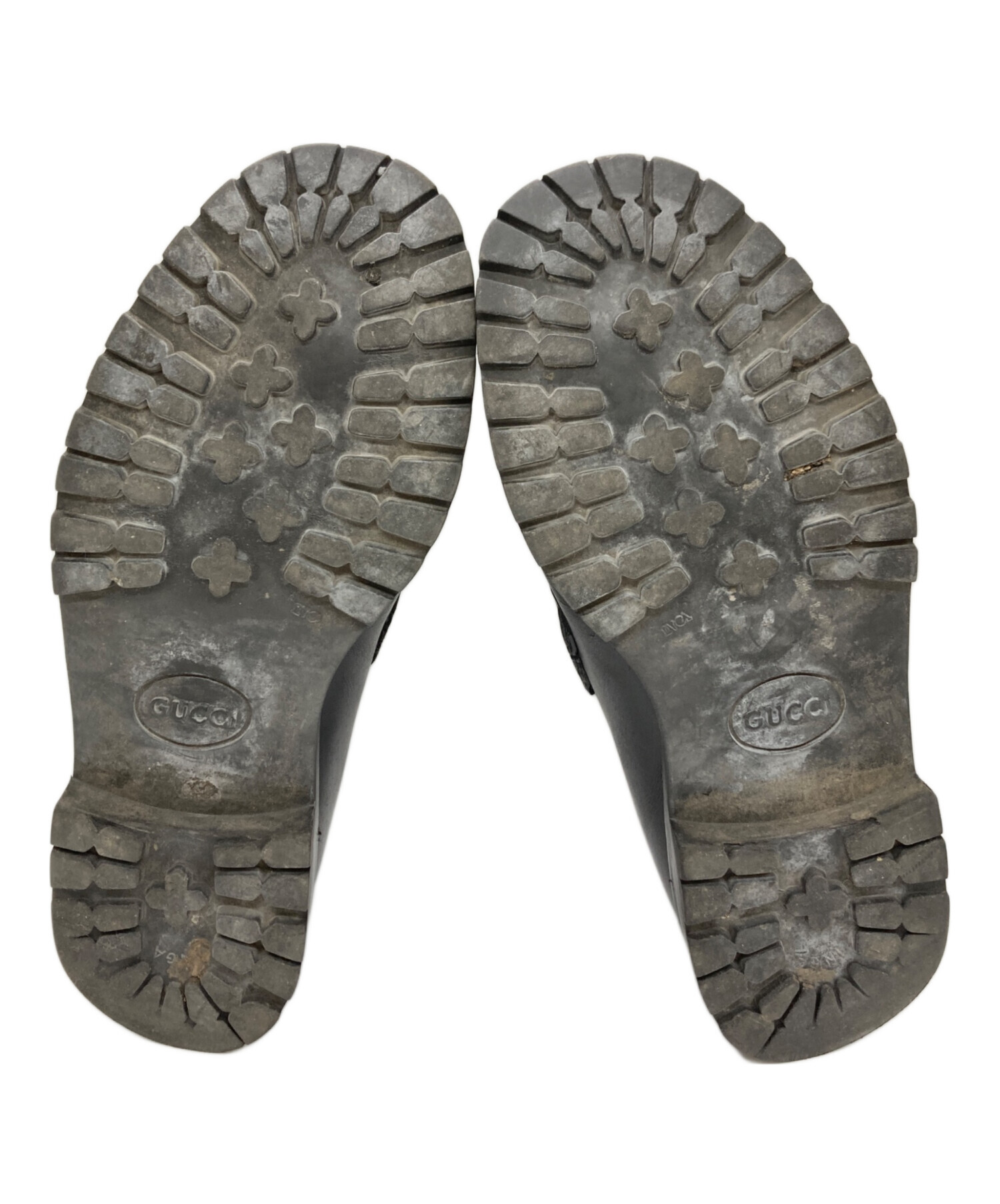 中古・古着通販】GUCCI (グッチ) ホースビットチャッカブーツ ブラック