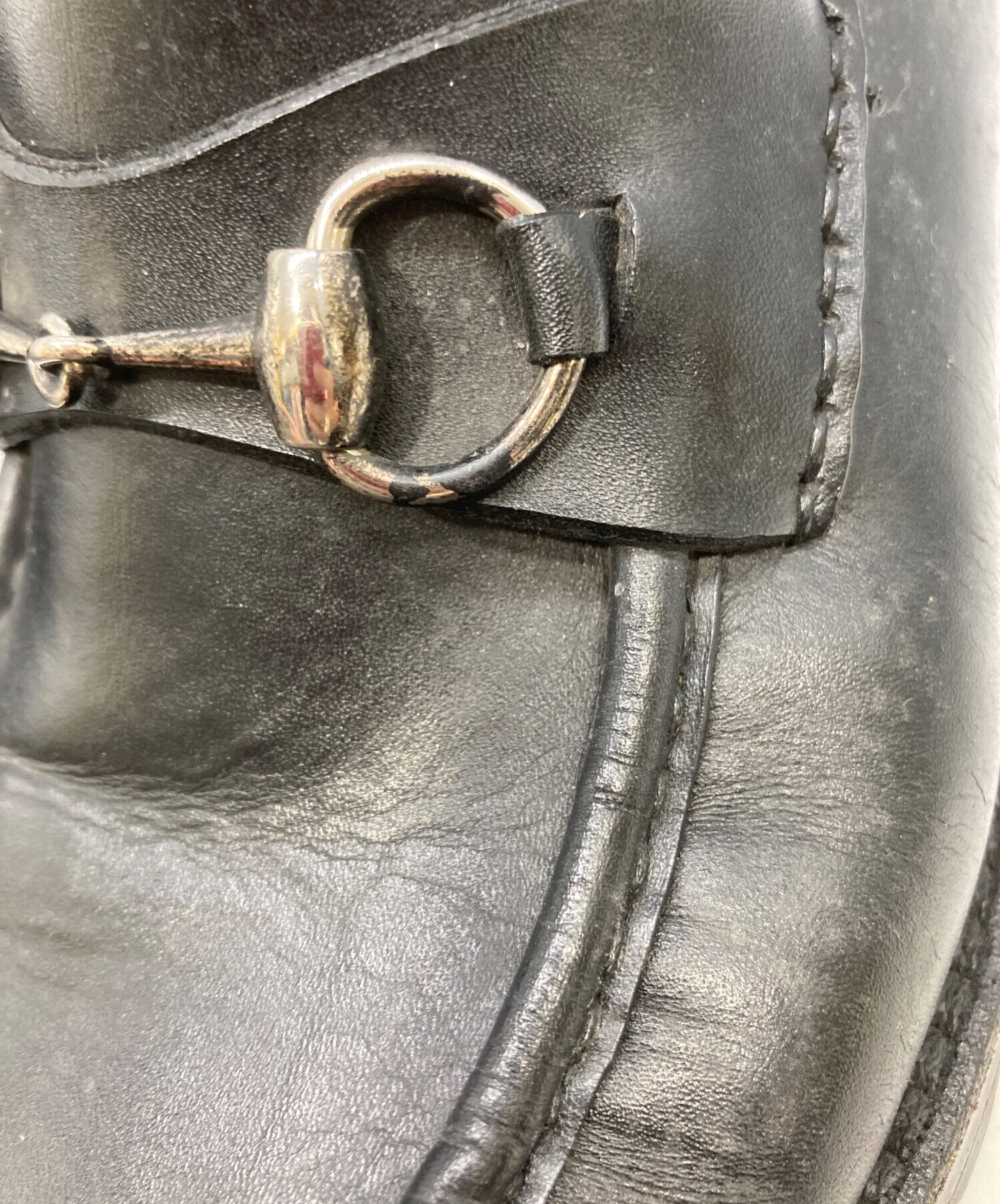 中古・古着通販】GUCCI (グッチ) ホースビットチャッカブーツ ブラック