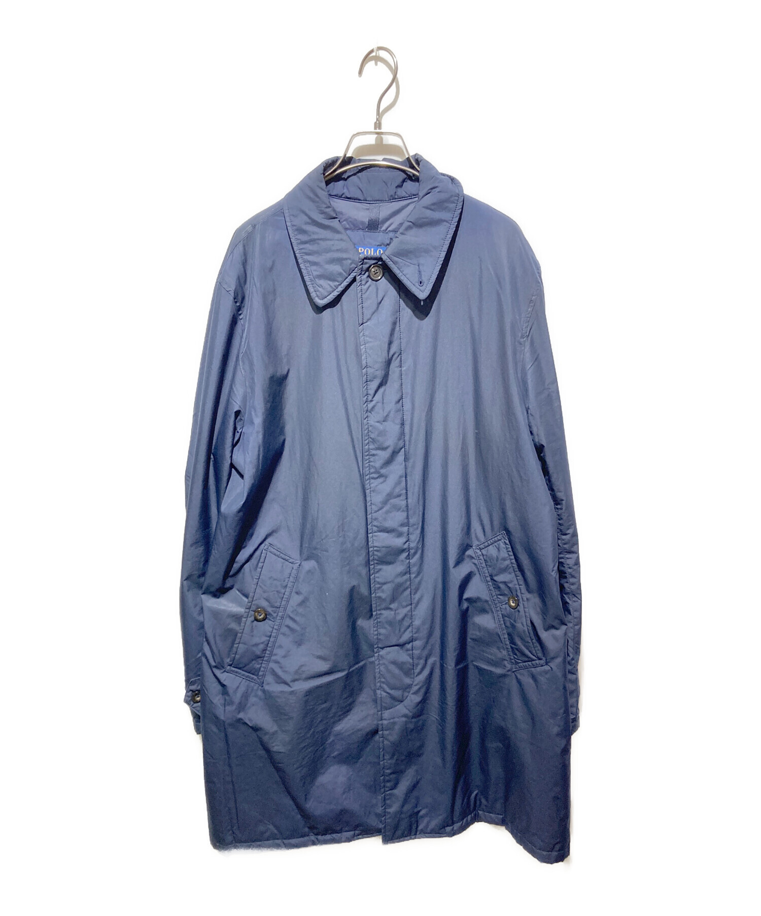 90s Ralph Lauren ステンカラーコート　撥水　ネイビー　日本製 中古・古着通販】POLO RALPH LAUREN (ポロ・ラルフローレン) ナイロン