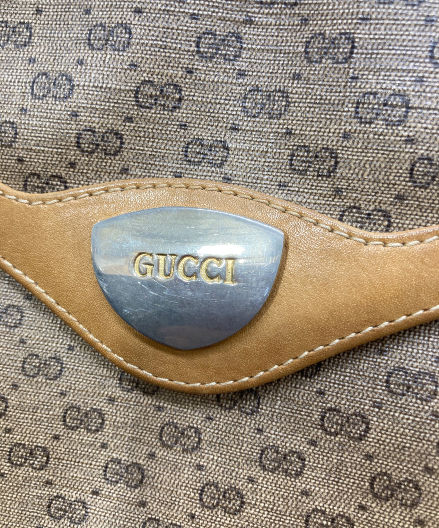 中古・古着通販】GUCCI (グッチ) マイクロGG柄ショルダーバック