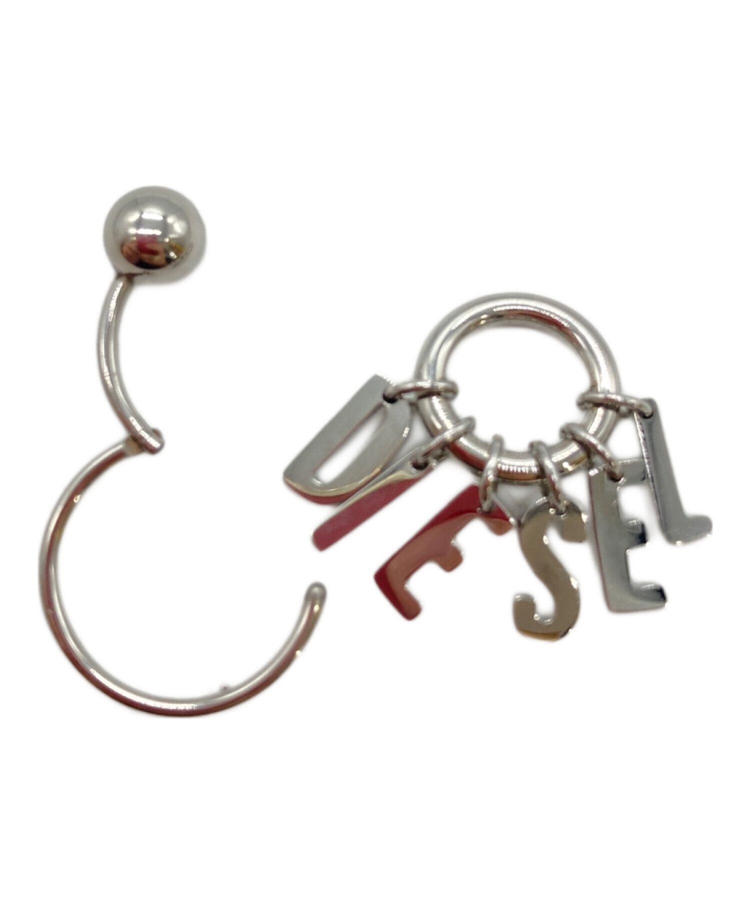 中古・古着通販】DIESEL (ディーゼル) ロゴプレートピアス シルバー