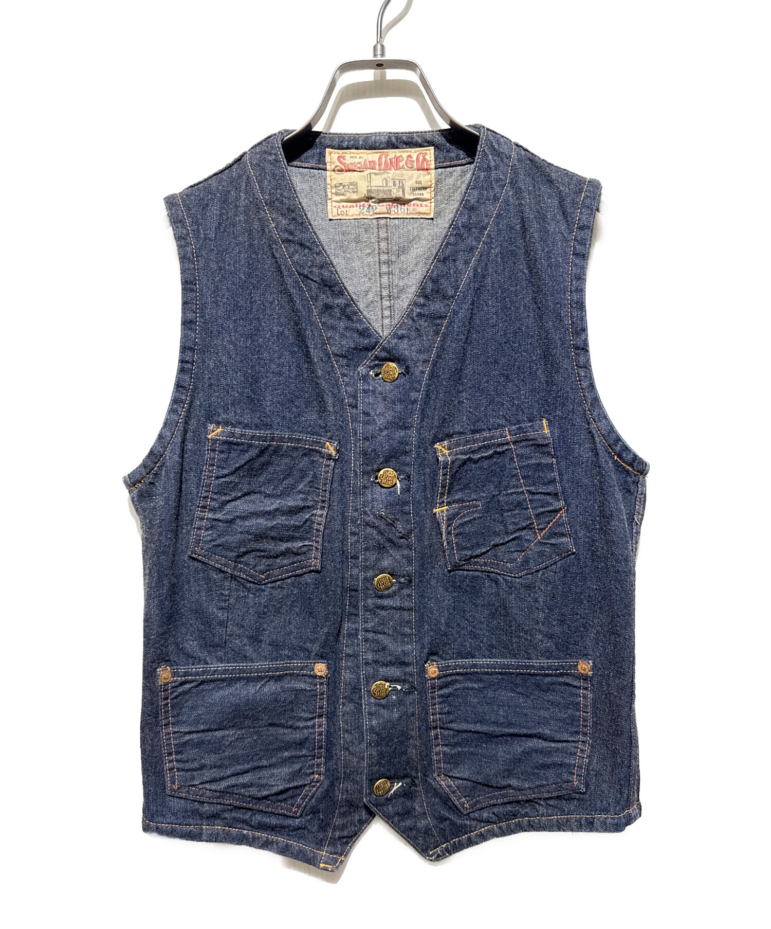Sugar Cane Denim ウォバッシュ ベスト 36 SUGAR CANE ベスト サイズ36 Sugar Cane 【公式通販】
