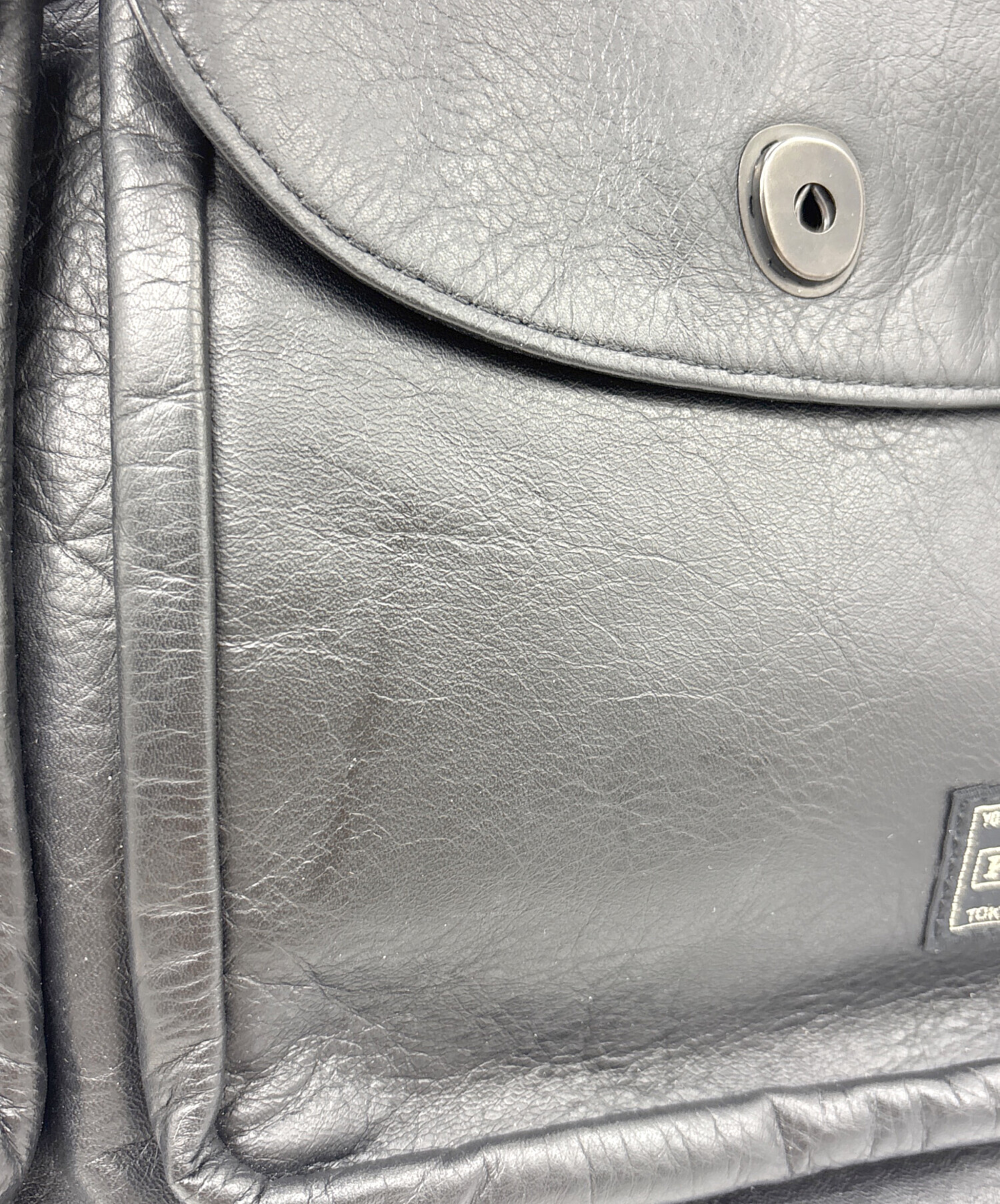 中古・古着通販】PORTER (ポーター) CORTINA/レザーリュック ブラック