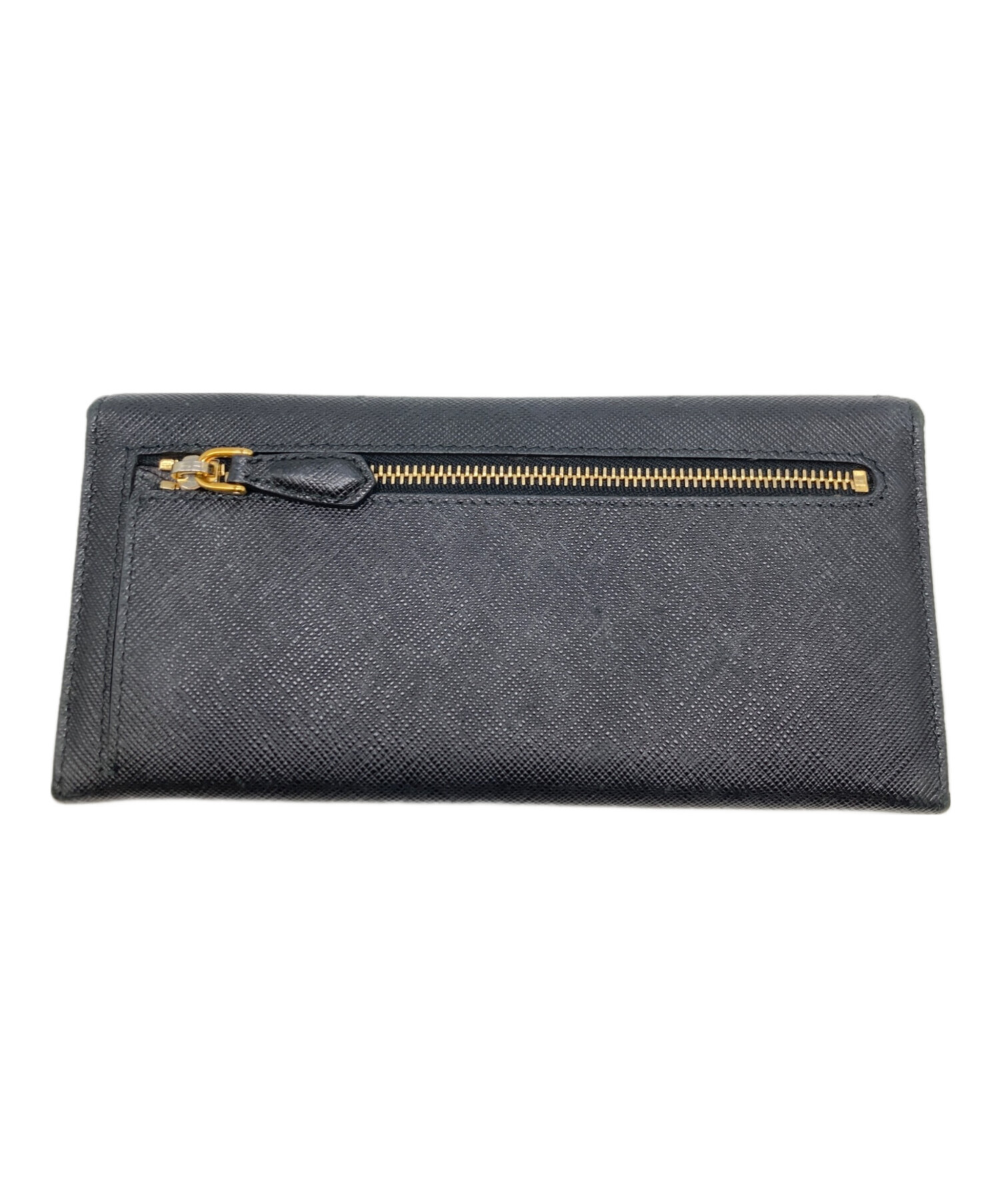 美品✨プラダ 長財布 サフィアーノレザー 1MH132 ゴールドロゴ　黒 中古・古着通販】PRADA (プラダ) サフィアーノ長財布 ブラック