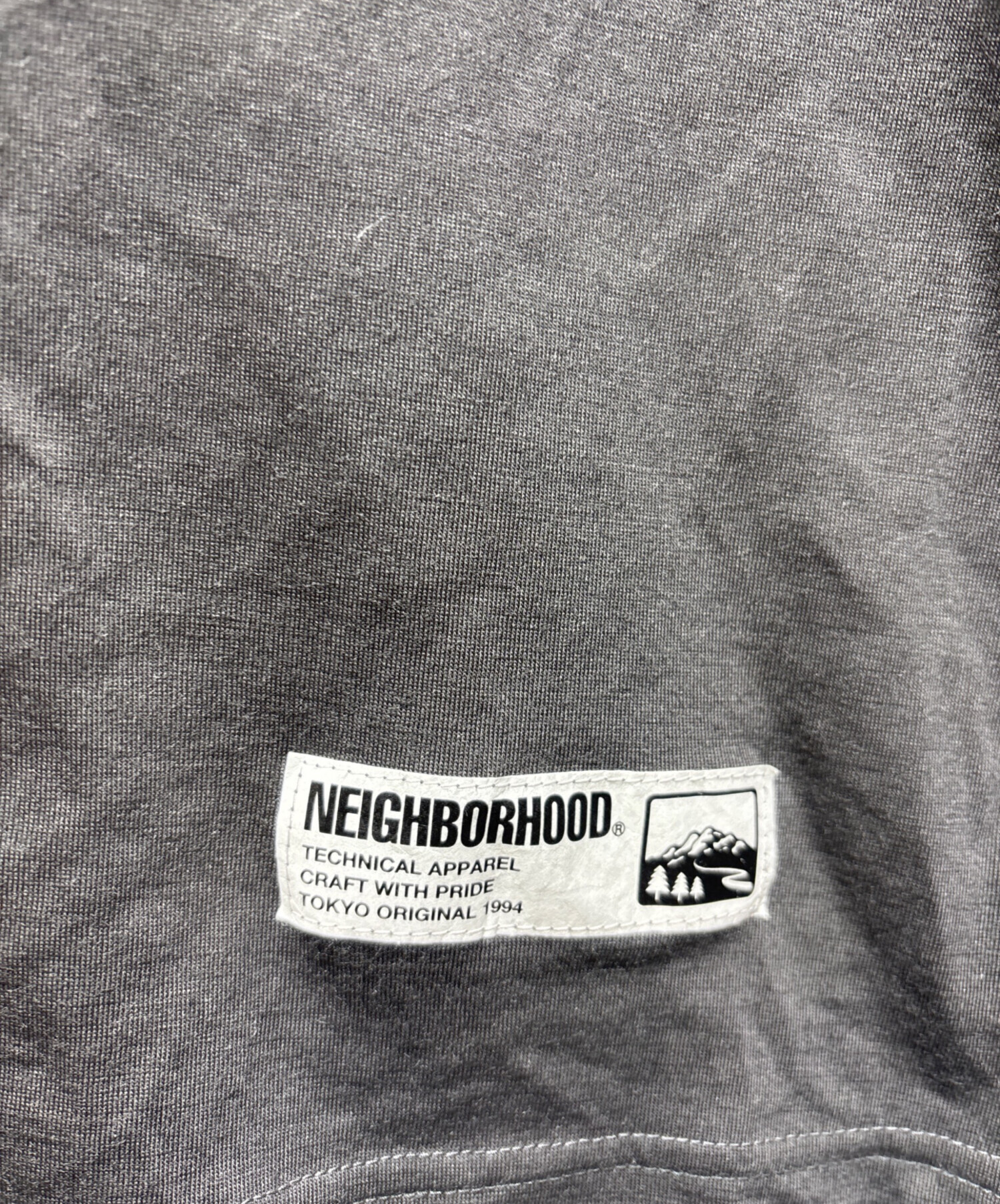 中古・古着通販】NEIGHBORHOOD (ネイバーフッド) ロゴTシャツ グレー