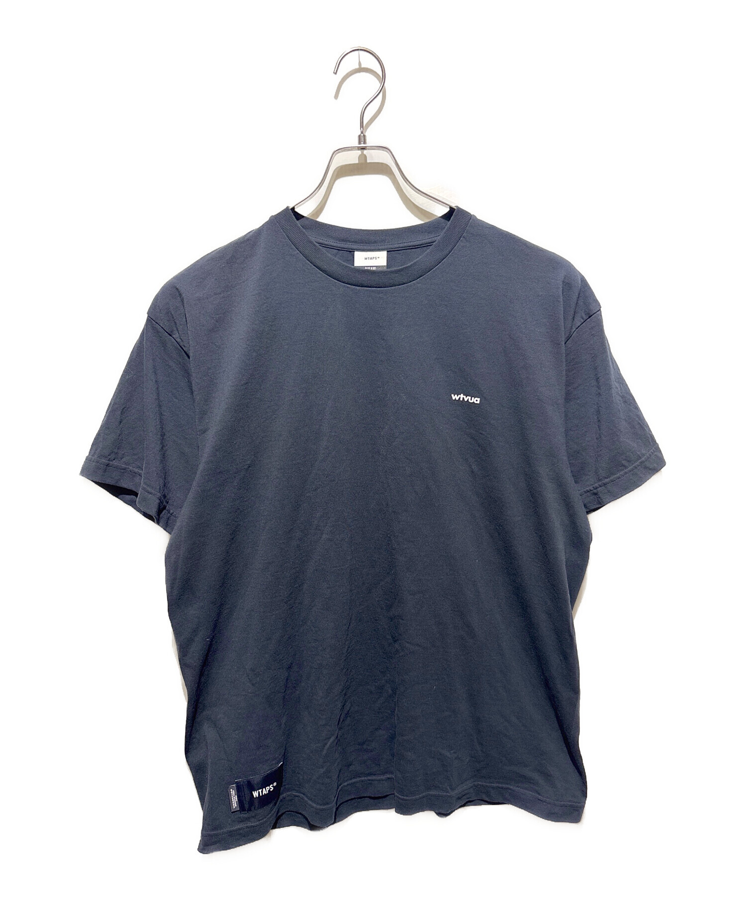 WTAPS ロゴ Tシャツ ブラック X02 Mサイズ 中古・古着通販】WTAPS (ダブルタップス) ロゴTシャツ ブラック
