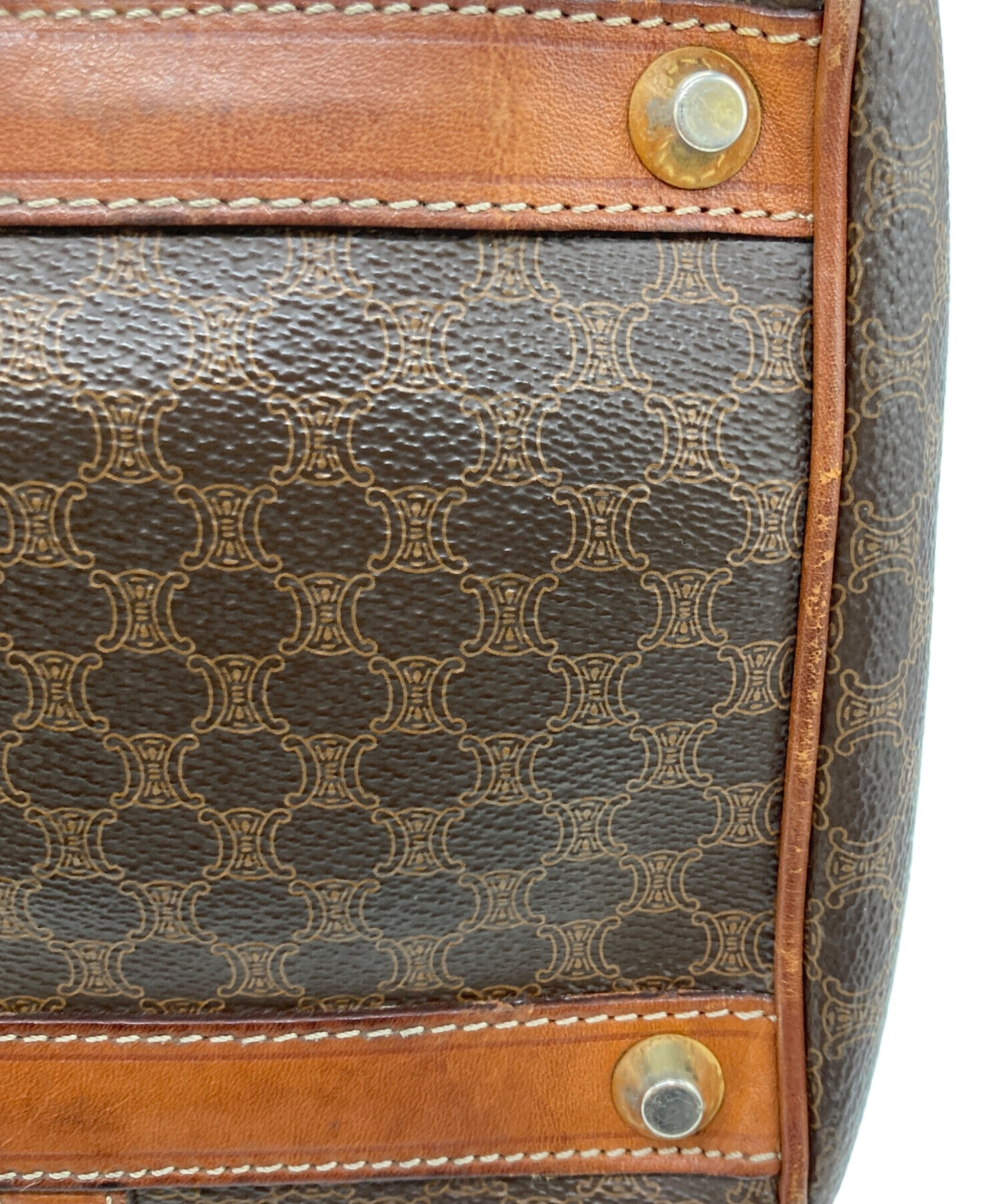 中古・古着通販】CELINE (セリーヌ) マカダム柄ミニボストンバッグ