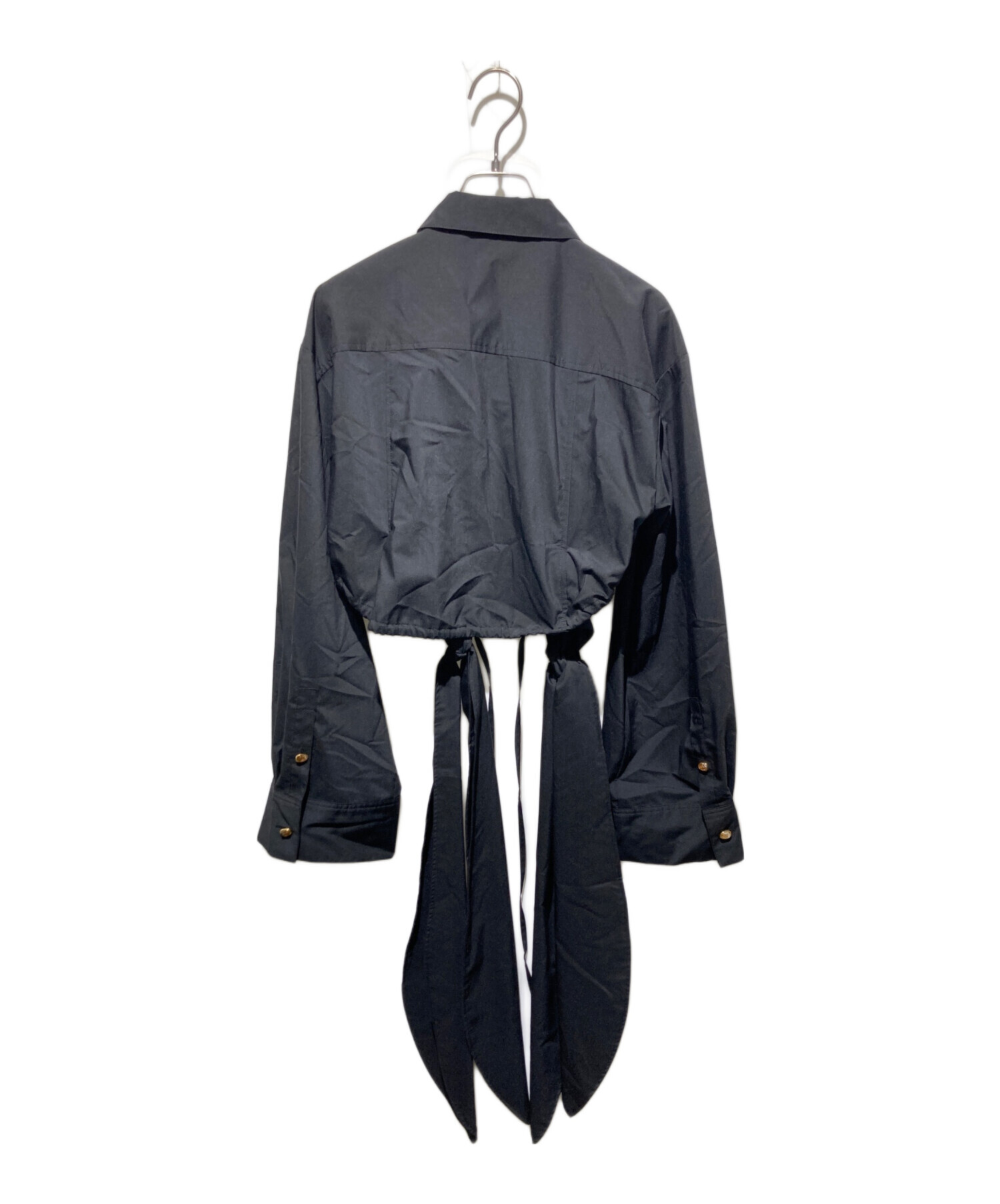 中古・古着通販】MURRAL (ミューラル) Petal shirt ブラック サイズ 