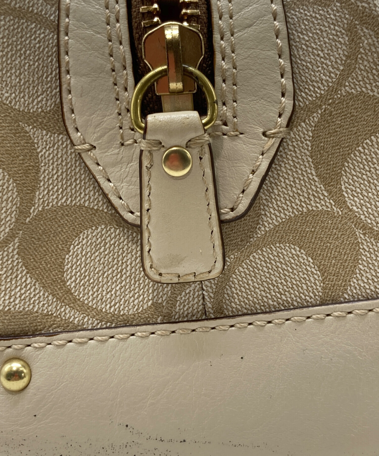 中古・古着通販】COACH (コーチ) ヘリテージ ストライプ ハンドバッグ