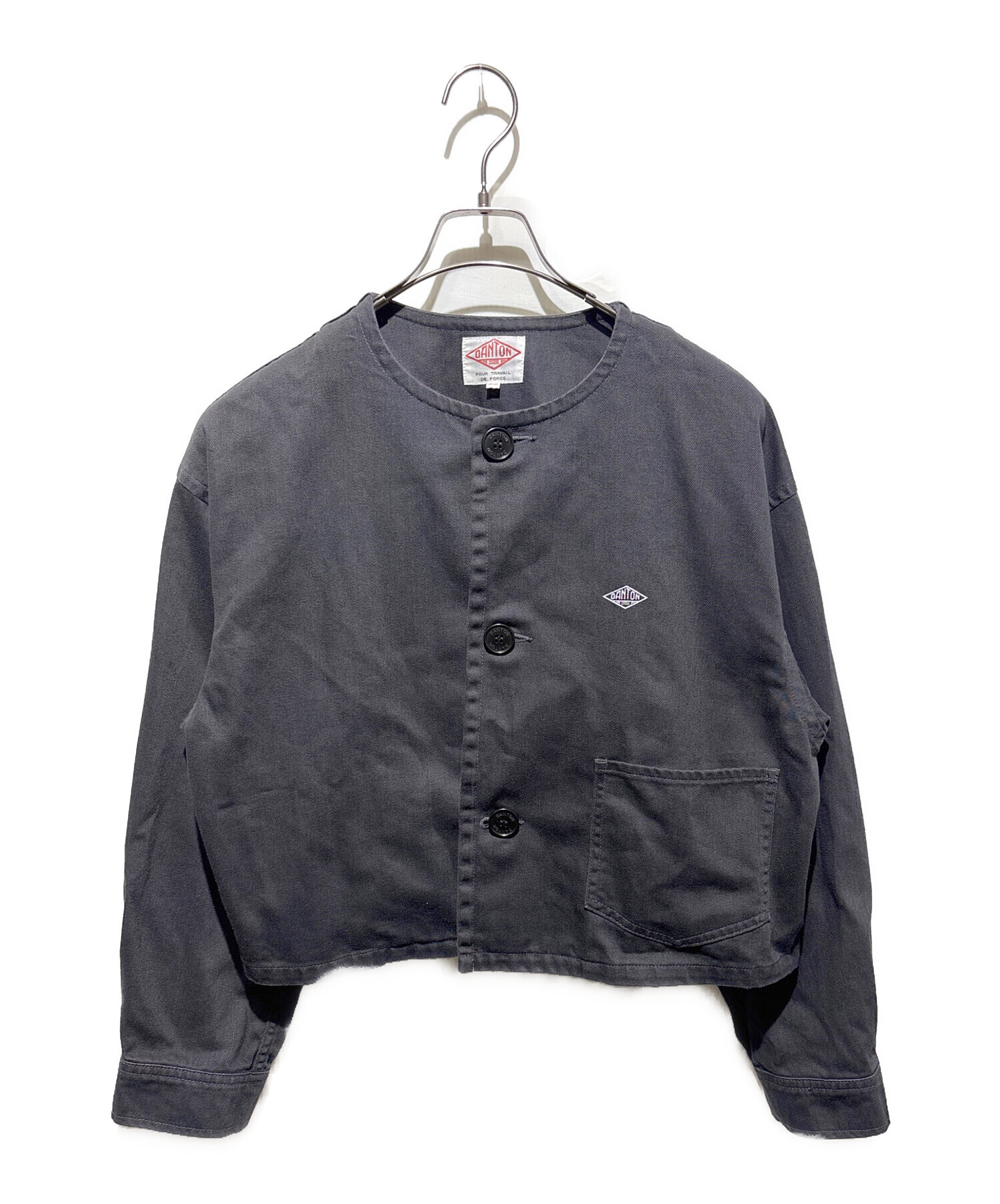 DANTONショートデニムジャケット 中古・古着通販】DANTON (ダントン) デニム カラーレス ショート