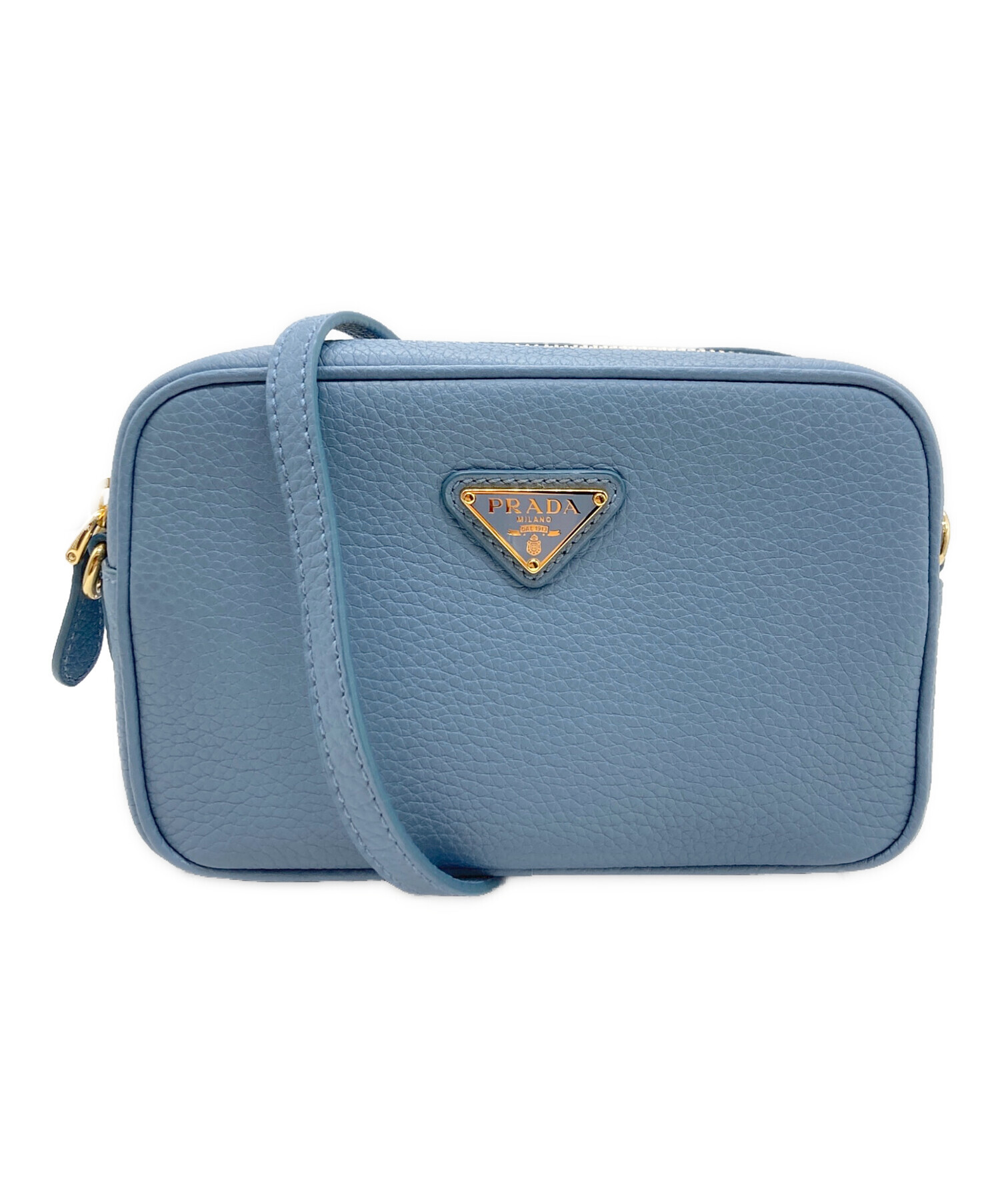 プラダ　ナイロンバッグ　ブルーグレー 中古・古着通販】PRADA (プラダ) ショルダーバッグ ブルー｜ブランド
