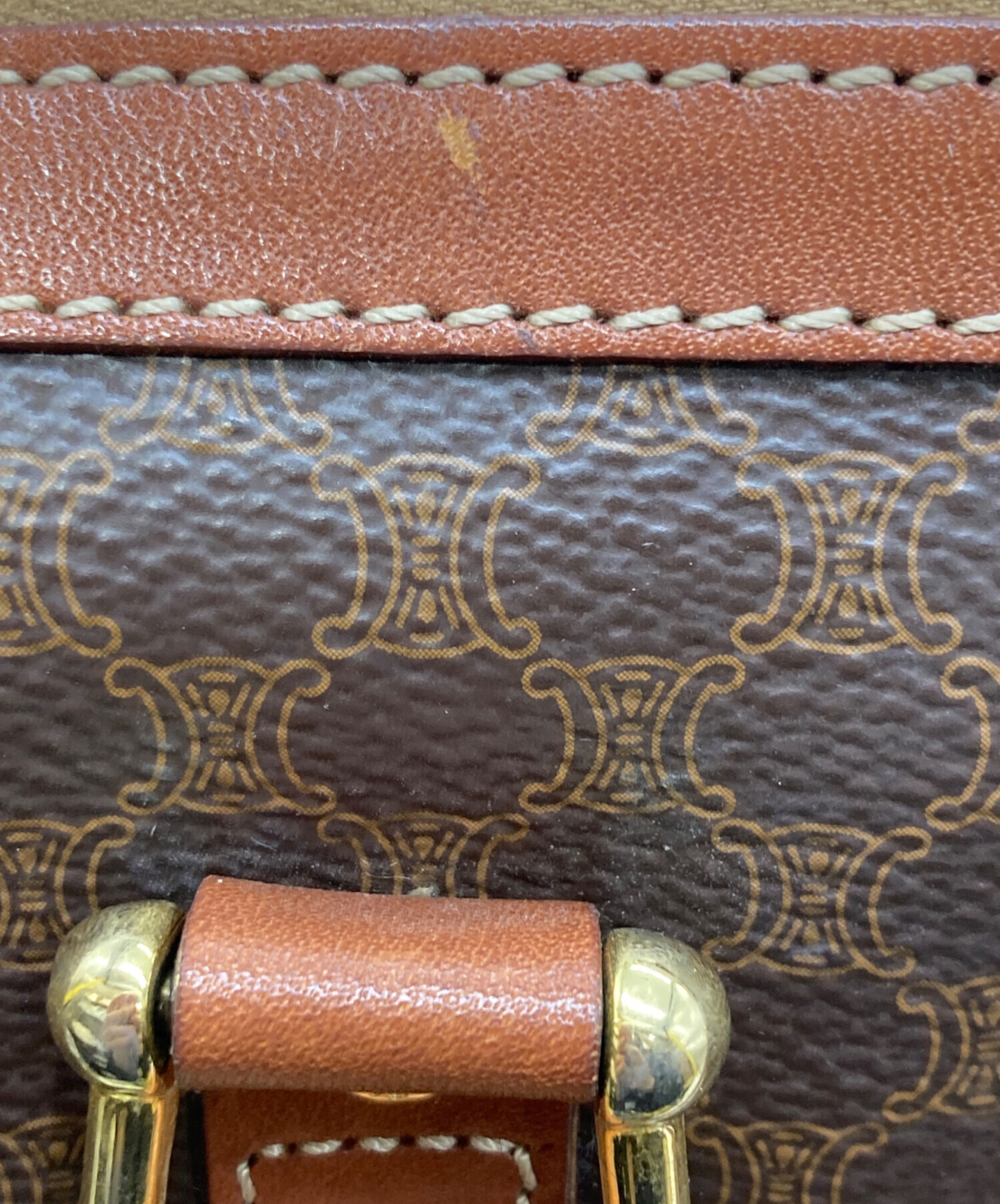 中古・古着通販】CELINE (セリーヌ) マカダム柄ミミニボストンバッグ