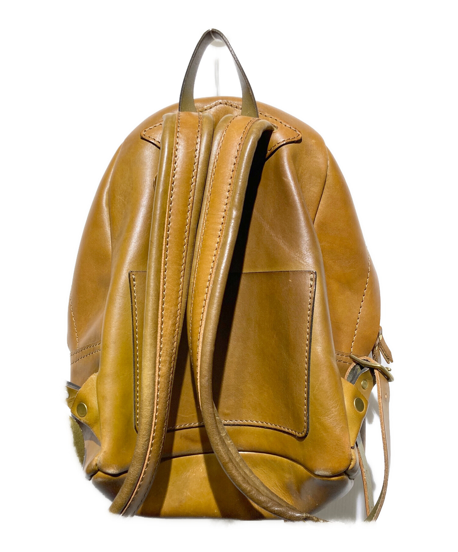 HERZ ヘルツ レザーリュック バックパック 中古・古着通販】Herz (ヘルツ) レザーバックパック ブラウン