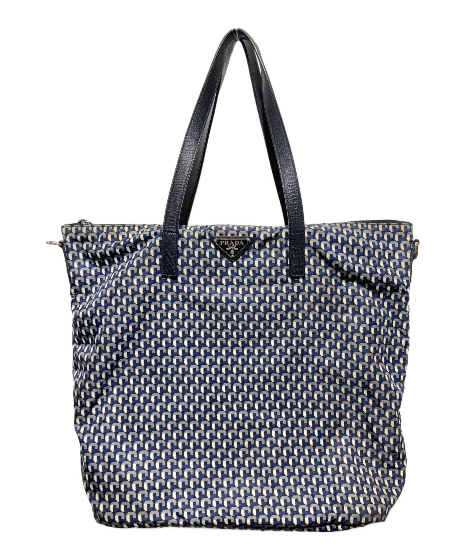 中古・古着通販】PRADA (プラダ) トートバッグ ネイビー｜ブランド