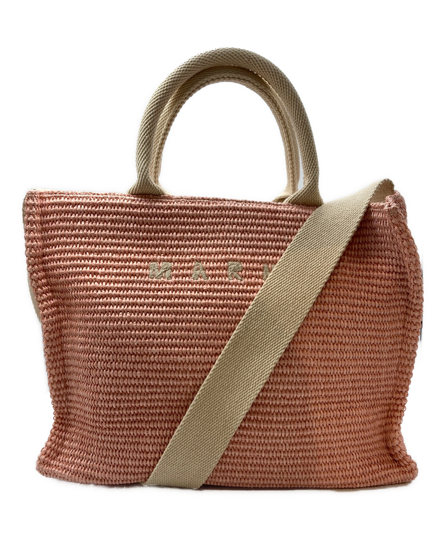 中古・古着通販】MARNI (マルニ) 2WAYカゴバッグ ピンク サイズ:表記 