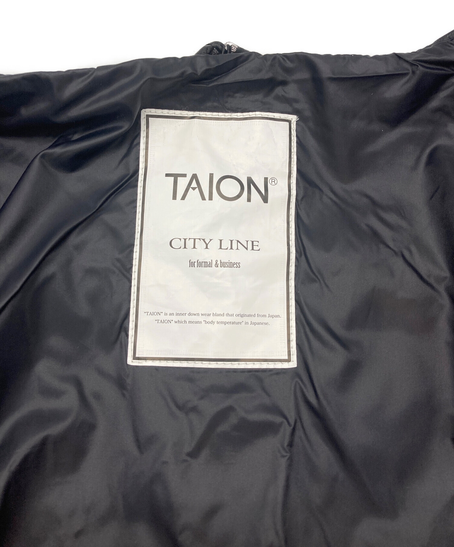 中古・古着通販】TAION (タイオン) フェイクレザーダウンジャケット
