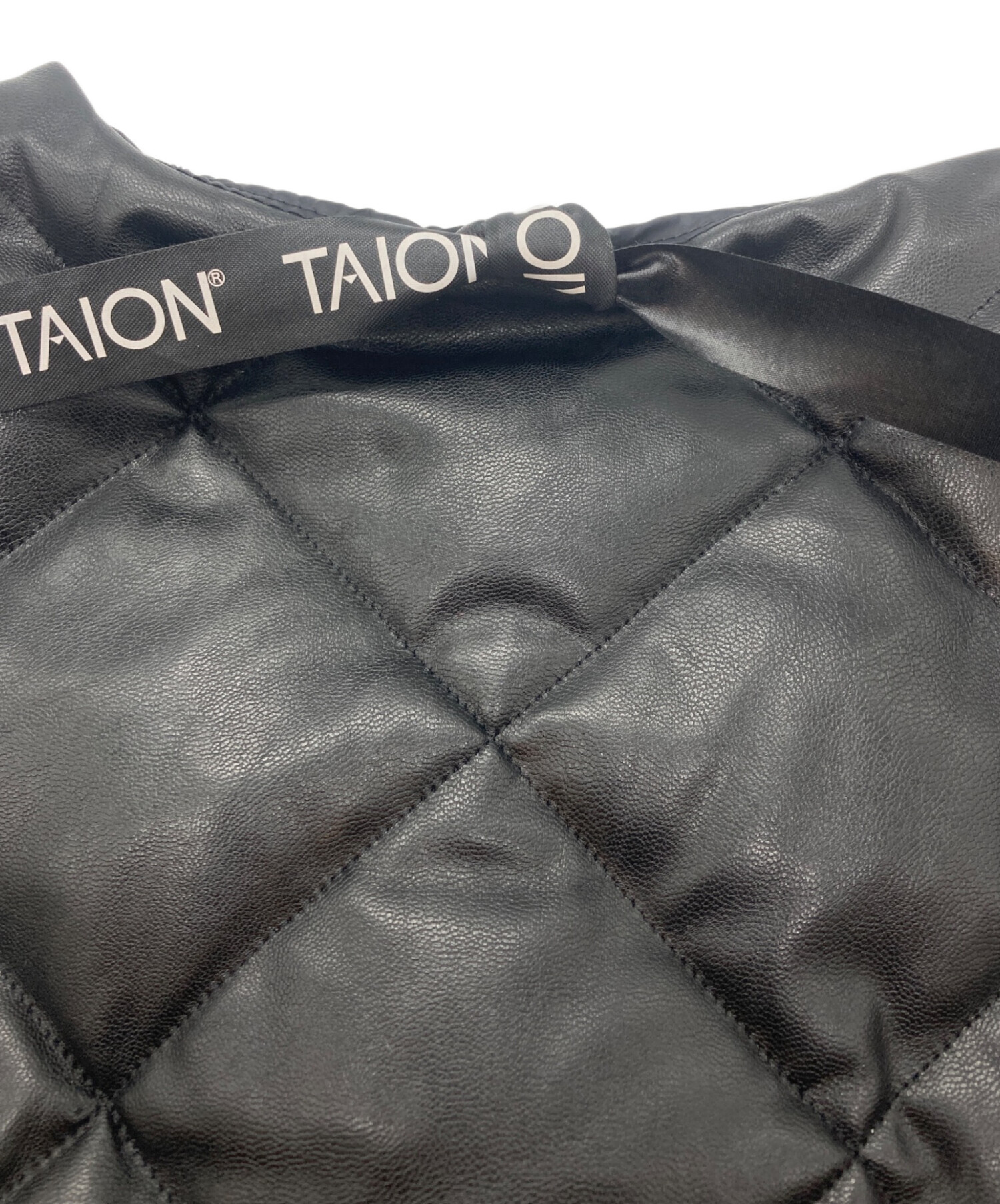 中古・古着通販】TAION (タイオン) フェイクレザーダウンジャケット
