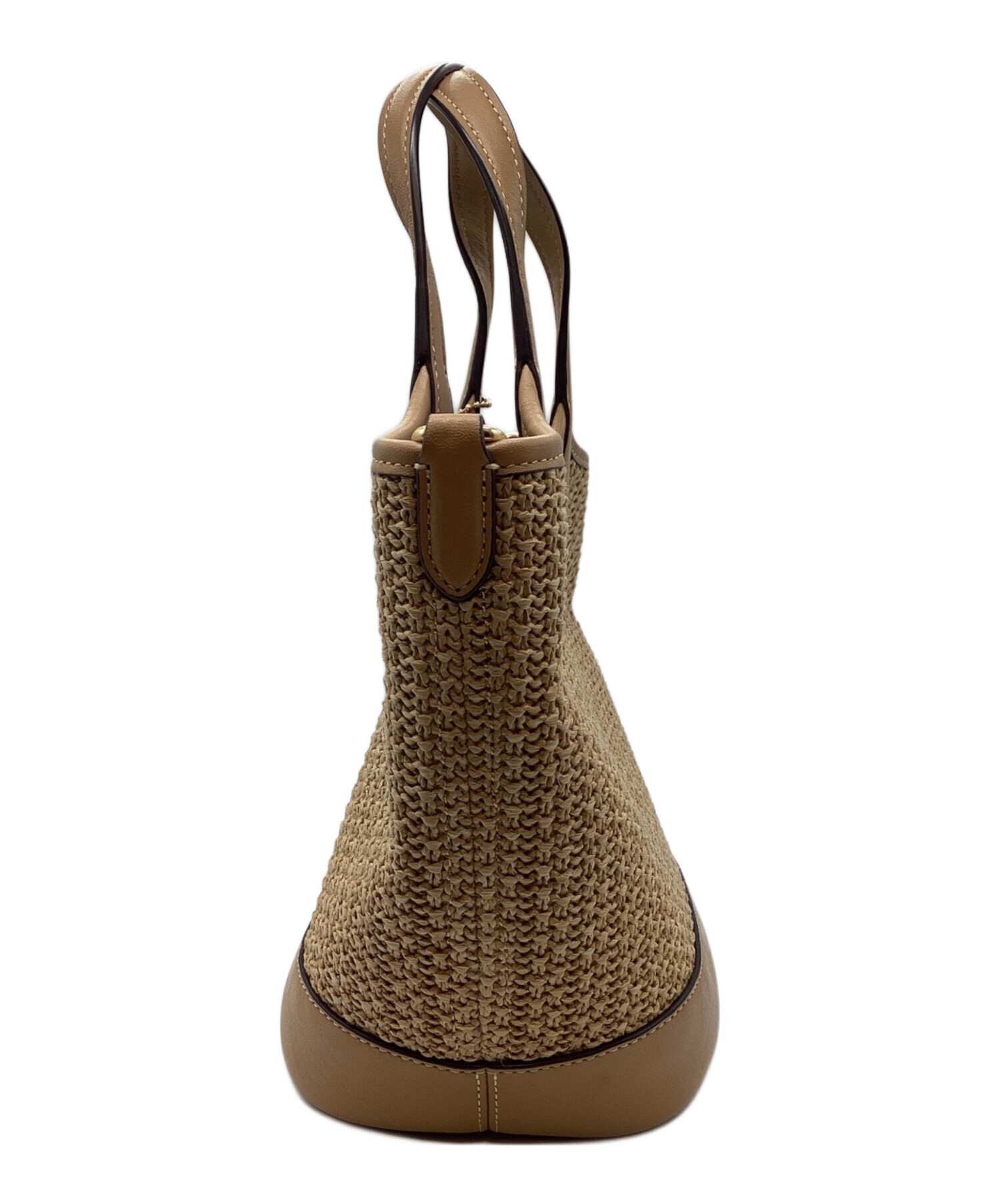 Coach かごバッグ ベージュ 中古・古着通販】COACH (コーチ) クロスボディーカゴバッグ ベージュ