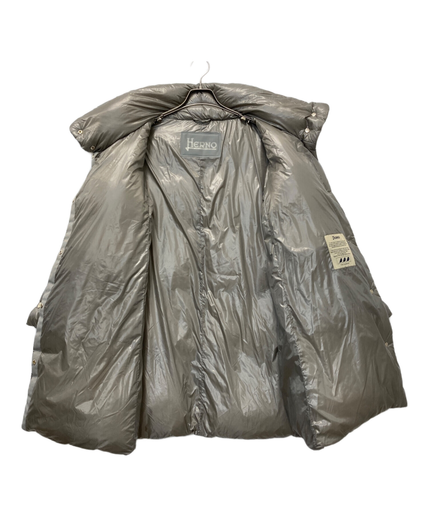 中古・古着通販】HERNO (ヘルノ) ダウンコート グレー サイズ:44