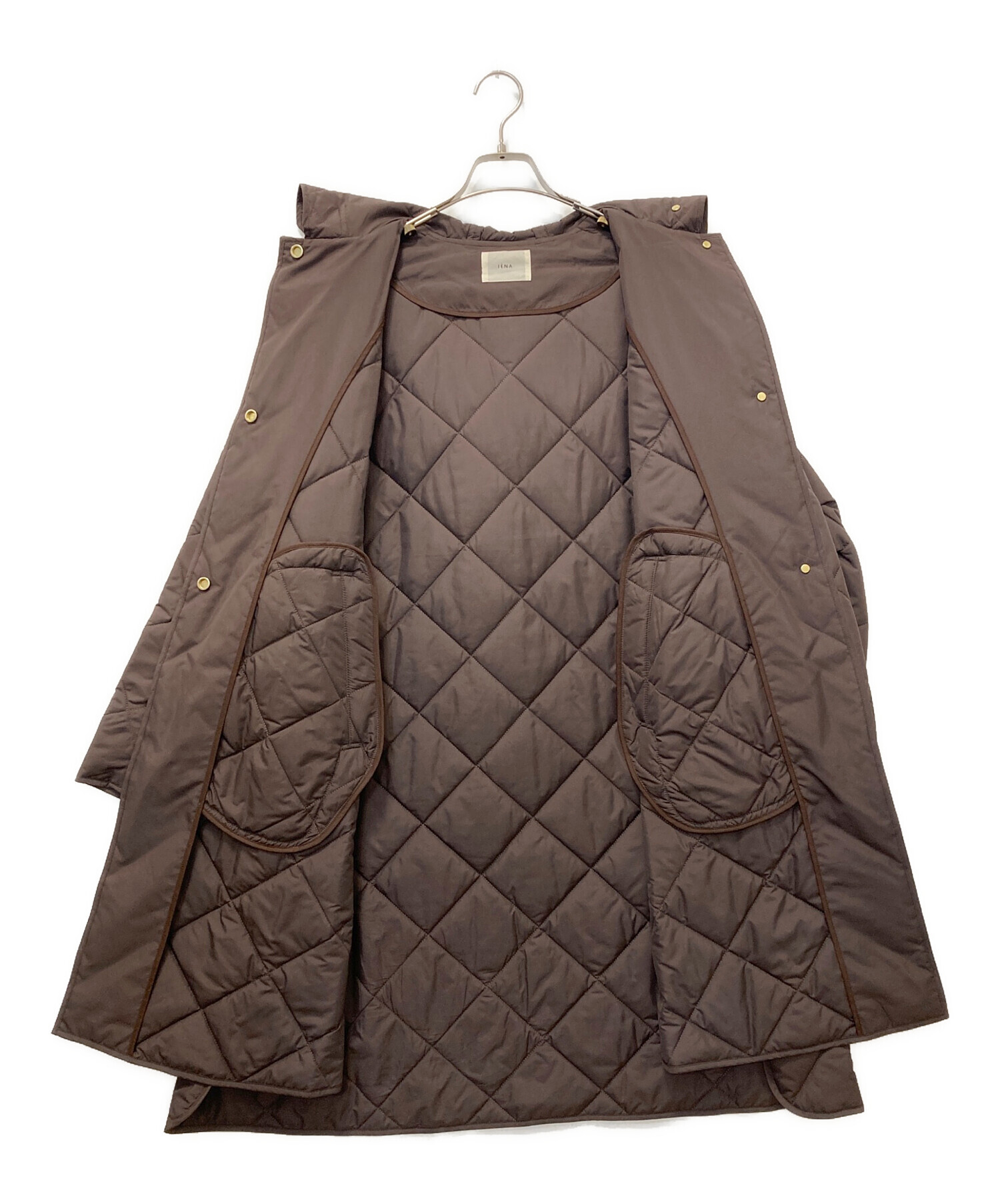 中古・古着通販】IENA (イエナ) キルティングベンチコート ブラウン