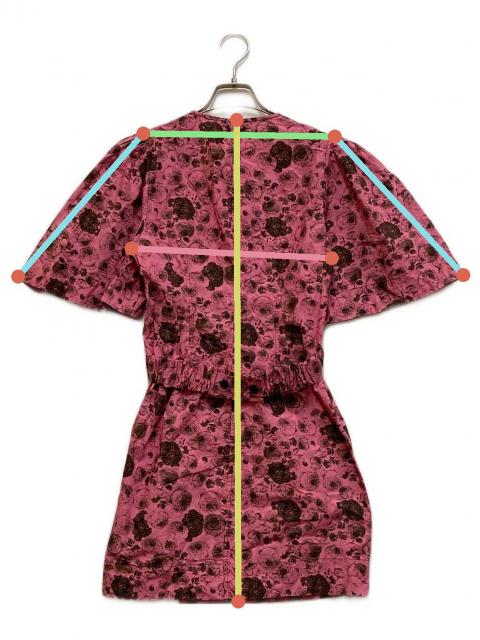中古・古着通販】GANNI (ガニー) 花柄ラップワンピース ピンク サイズ