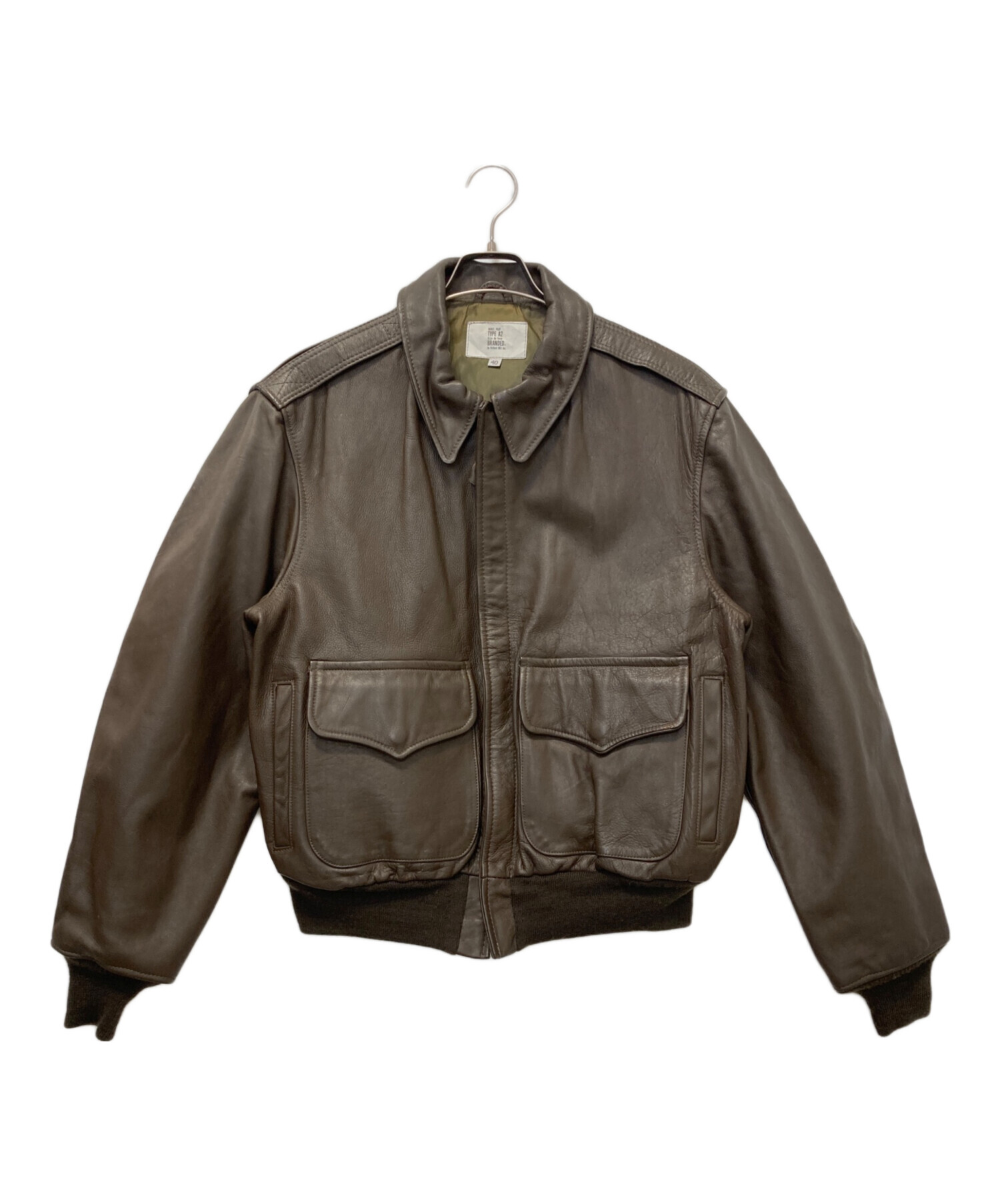 A-2 Orchard フライトジャケット　USA製　ブラウン　40 レザー 中古・古着通販】ORCHARD (オーチャード) TYPE A2 PILOT JACKET