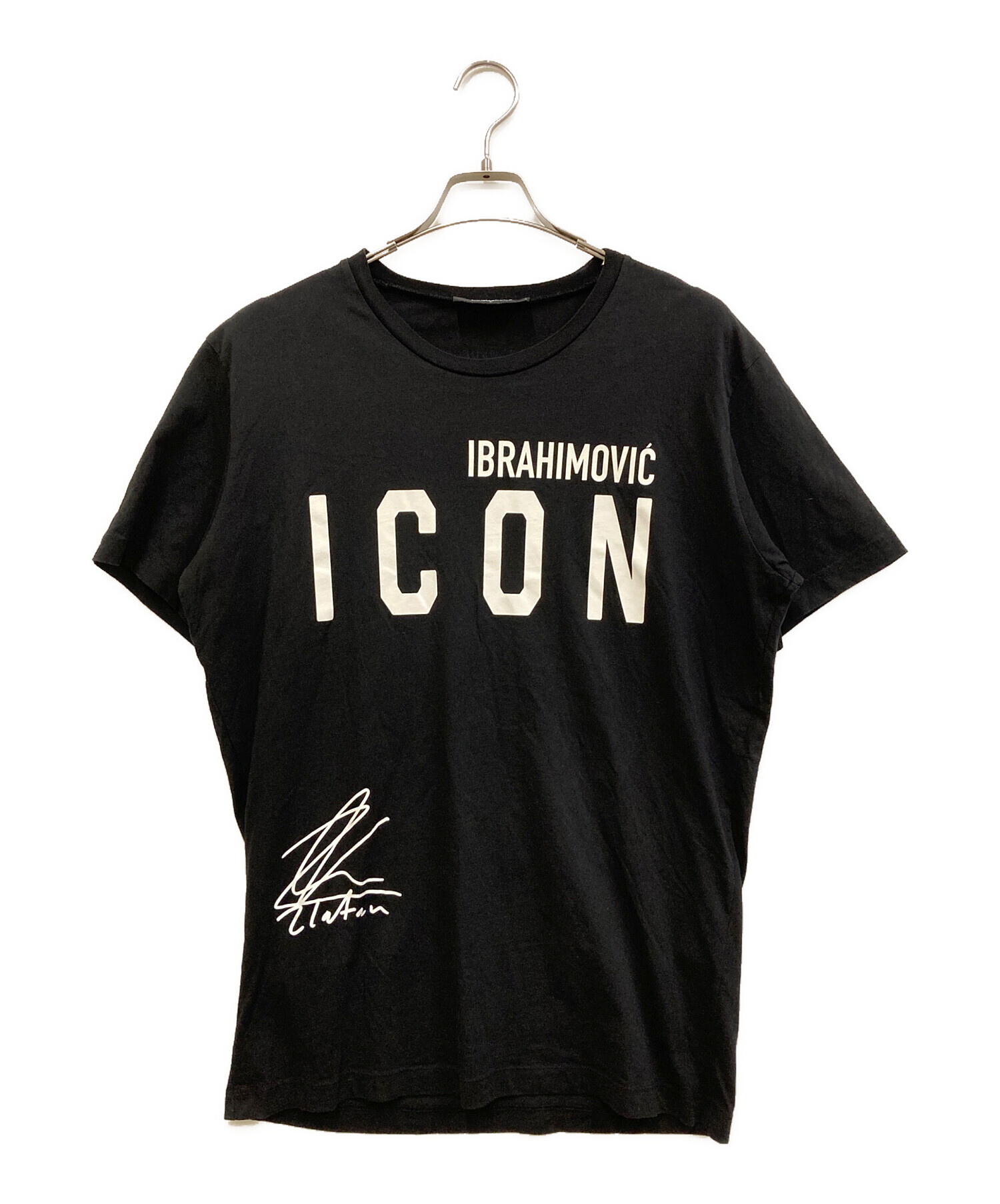 【ディースクエアード】Dsquared2 ダブルD2ロゴ 半袖Tシャツ 黒×白 ディースクエアードDsquared2 ダブルD2ロゴ 半袖Tシャツ 黒×白