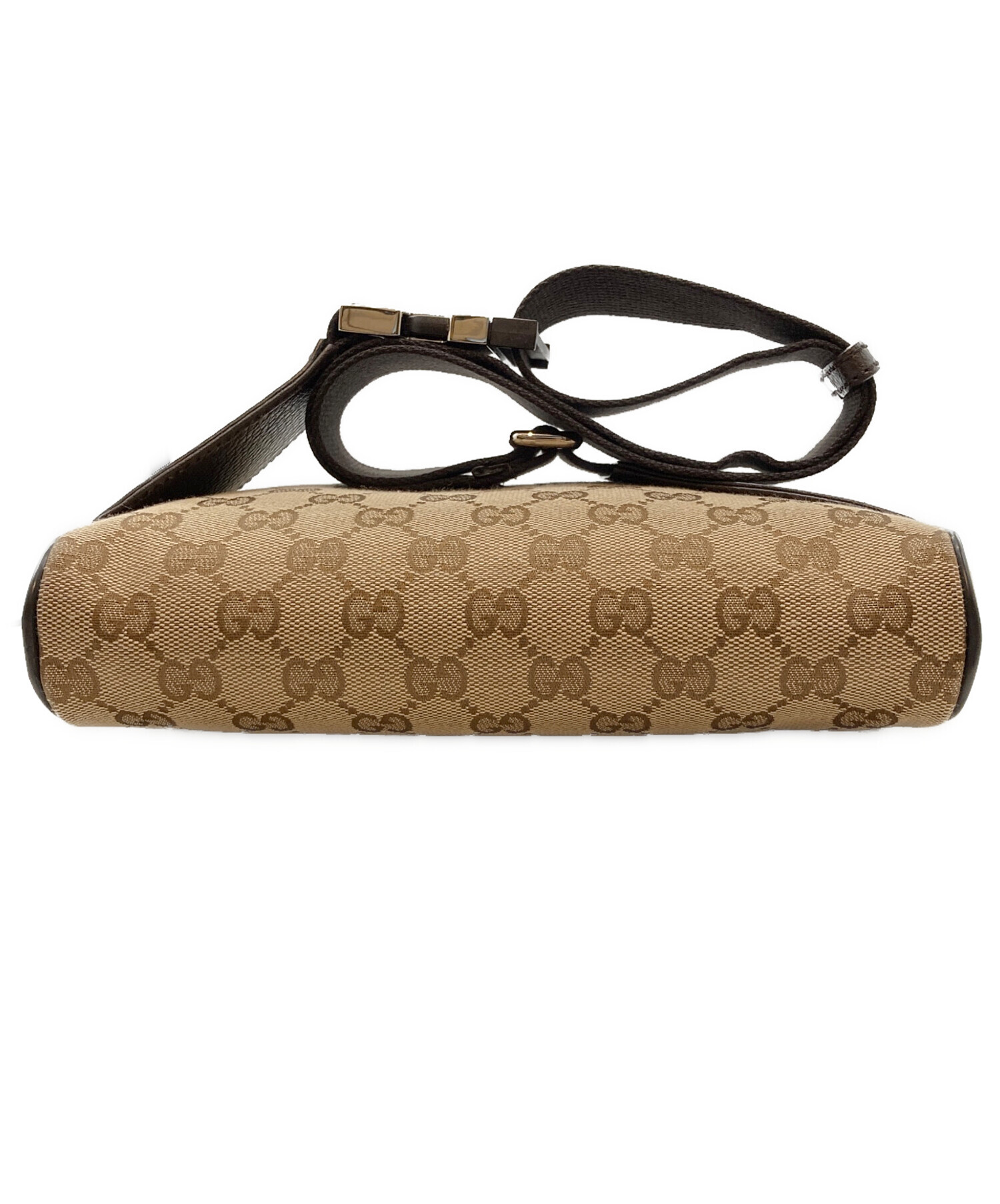 中古・古着通販】GUCCI (グッチ) GGキャンバス ボディバッグ ベージュ