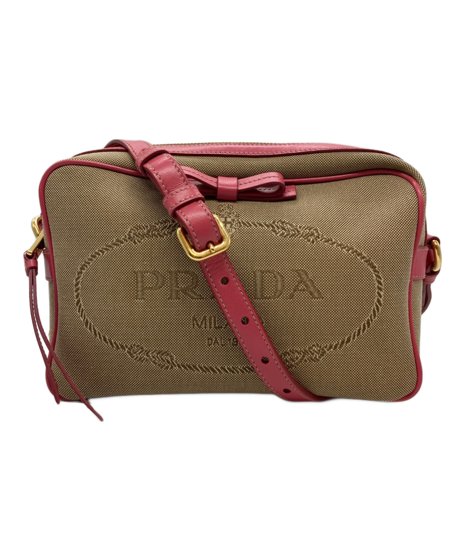中古・古着通販】PRADA (プラダ) ロゴジャガードショルダー
