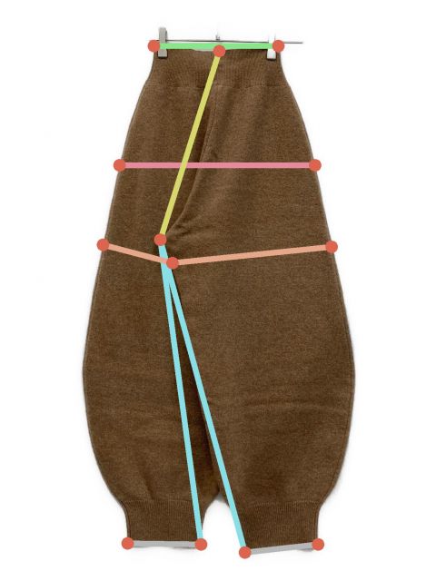 中古・古着通販】nagonstans (ナゴンスタンス) ニットパンツ ブラウン