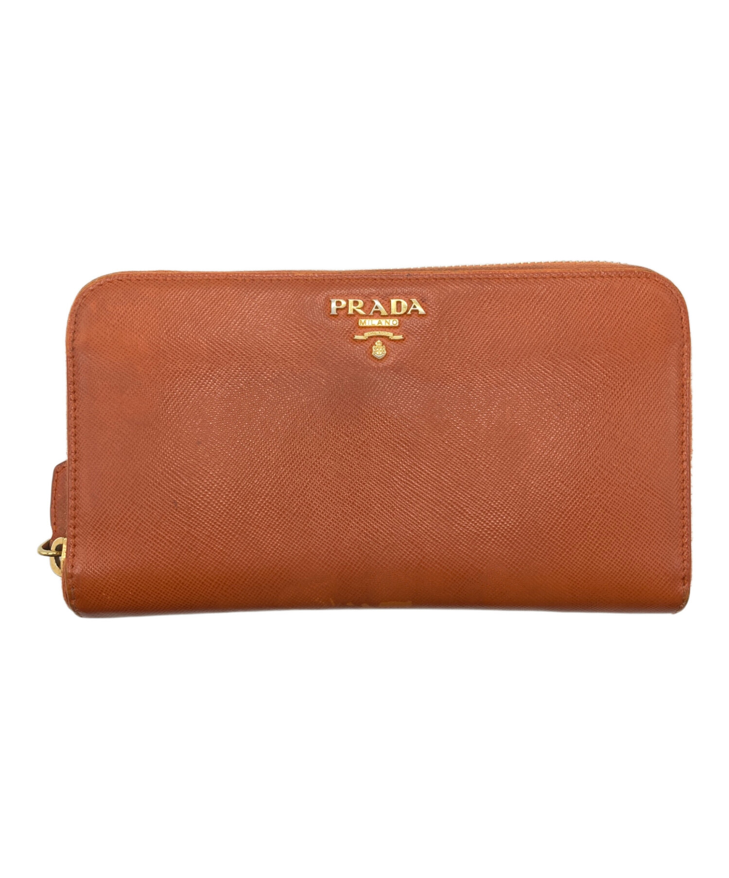 中古・古着通販】PRADA (プラダ) ラウンドファスナー財布 PAPAYA 