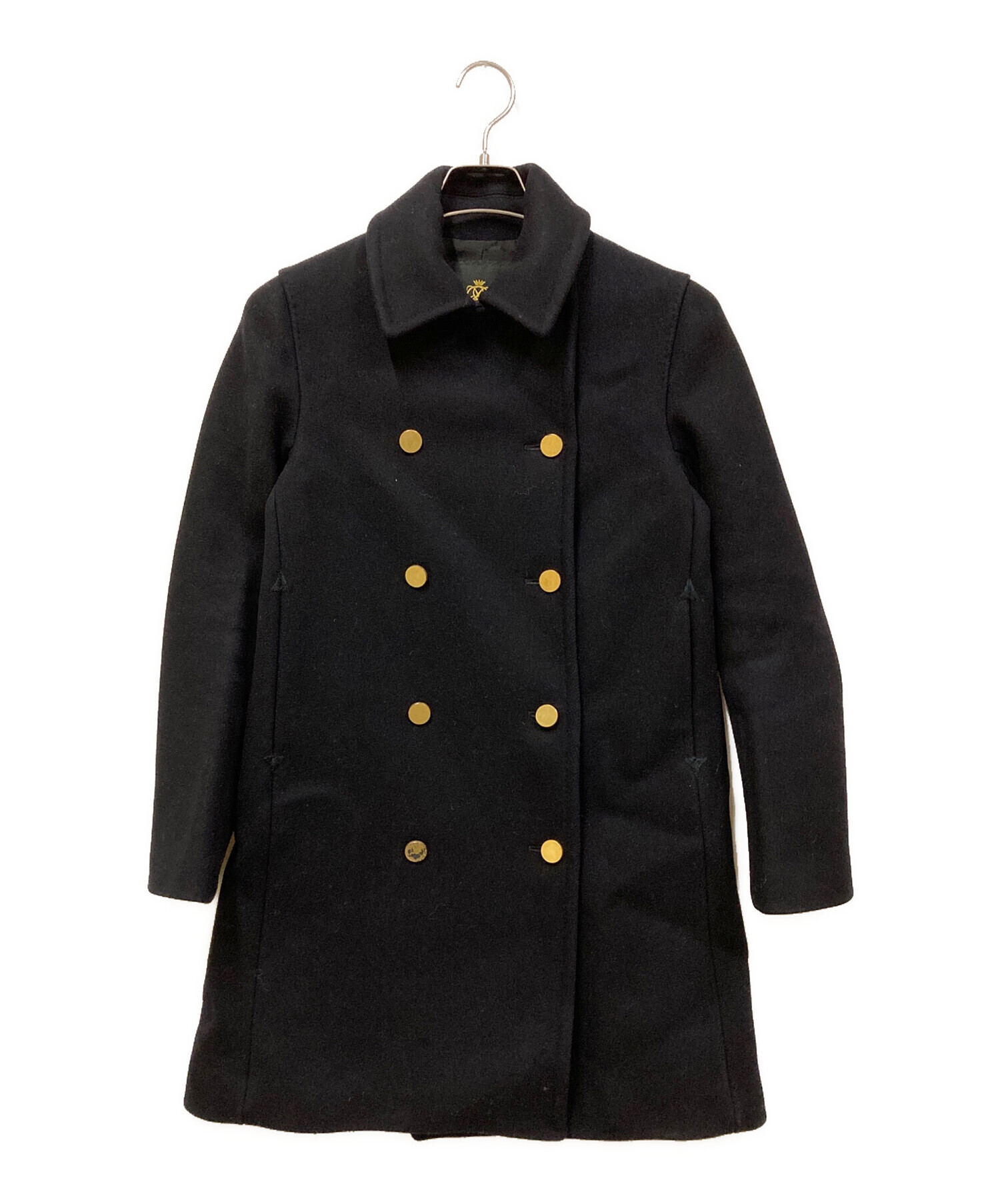 中古・古着通販】Drawer (ドゥロワー) ウールメルトンPコート ネイビー