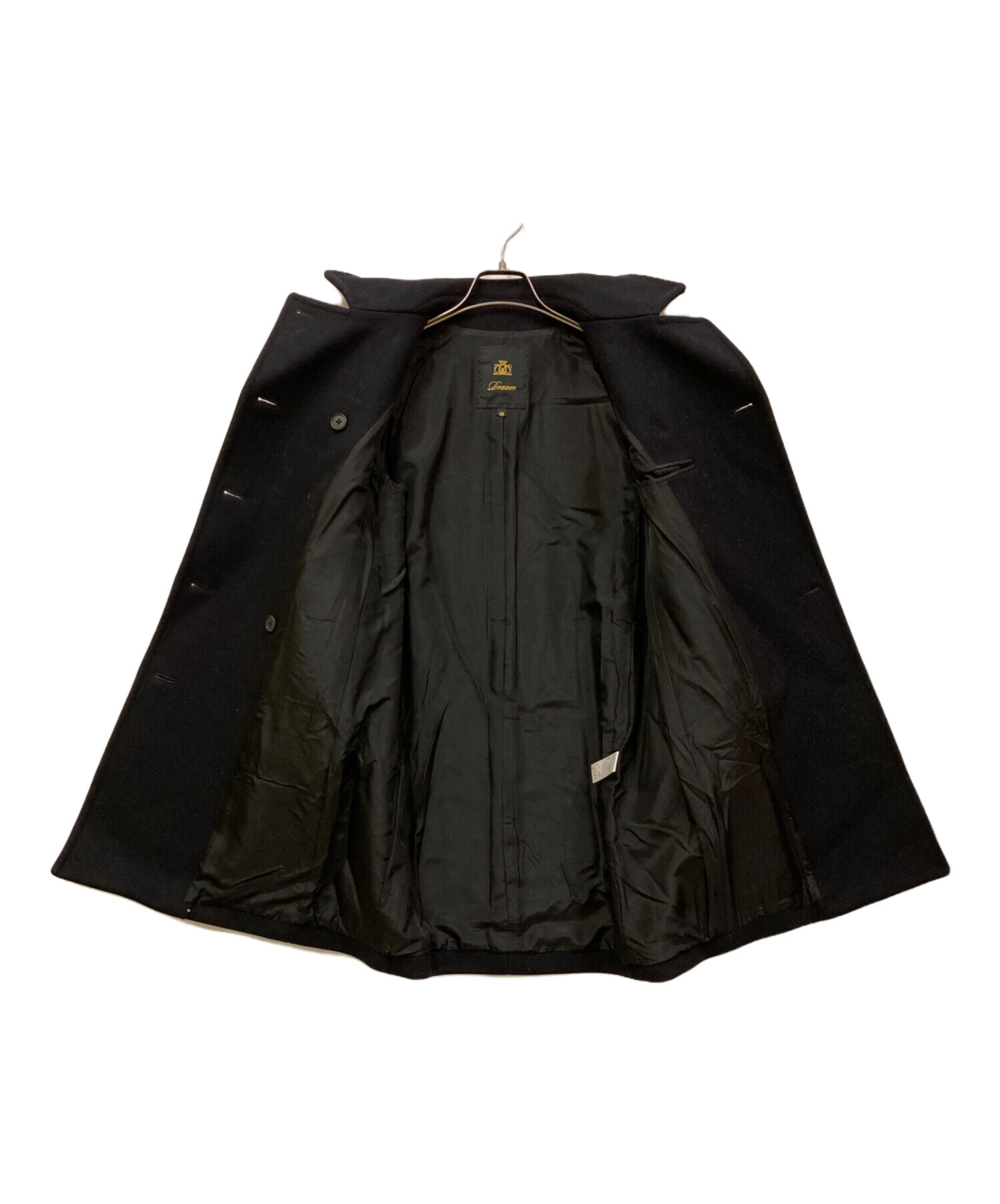 中古・古着通販】Drawer (ドゥロワー) ウールメルトンPコート ネイビー