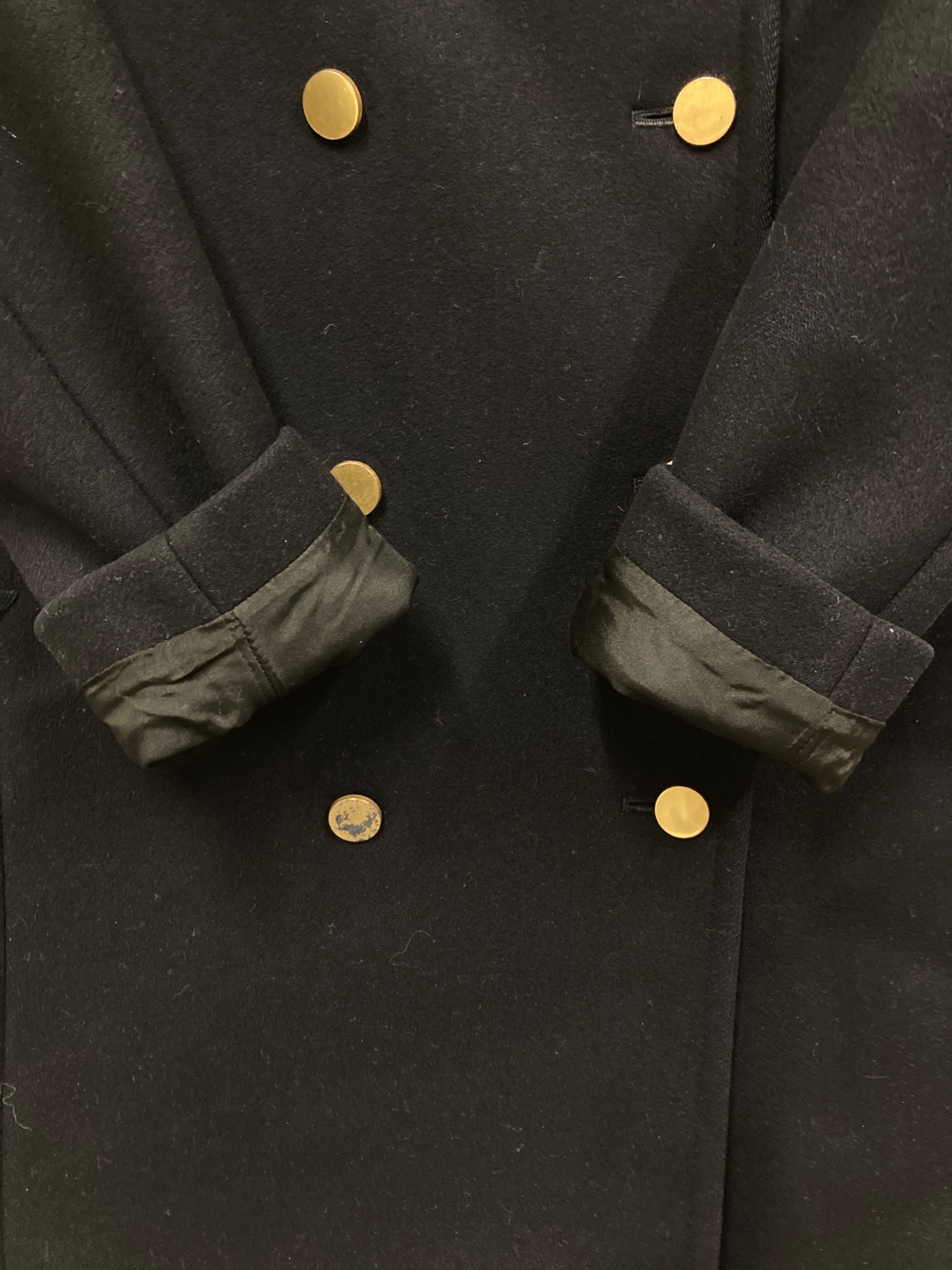 中古・古着通販】Drawer (ドゥロワー) ウールメルトンPコート ネイビー