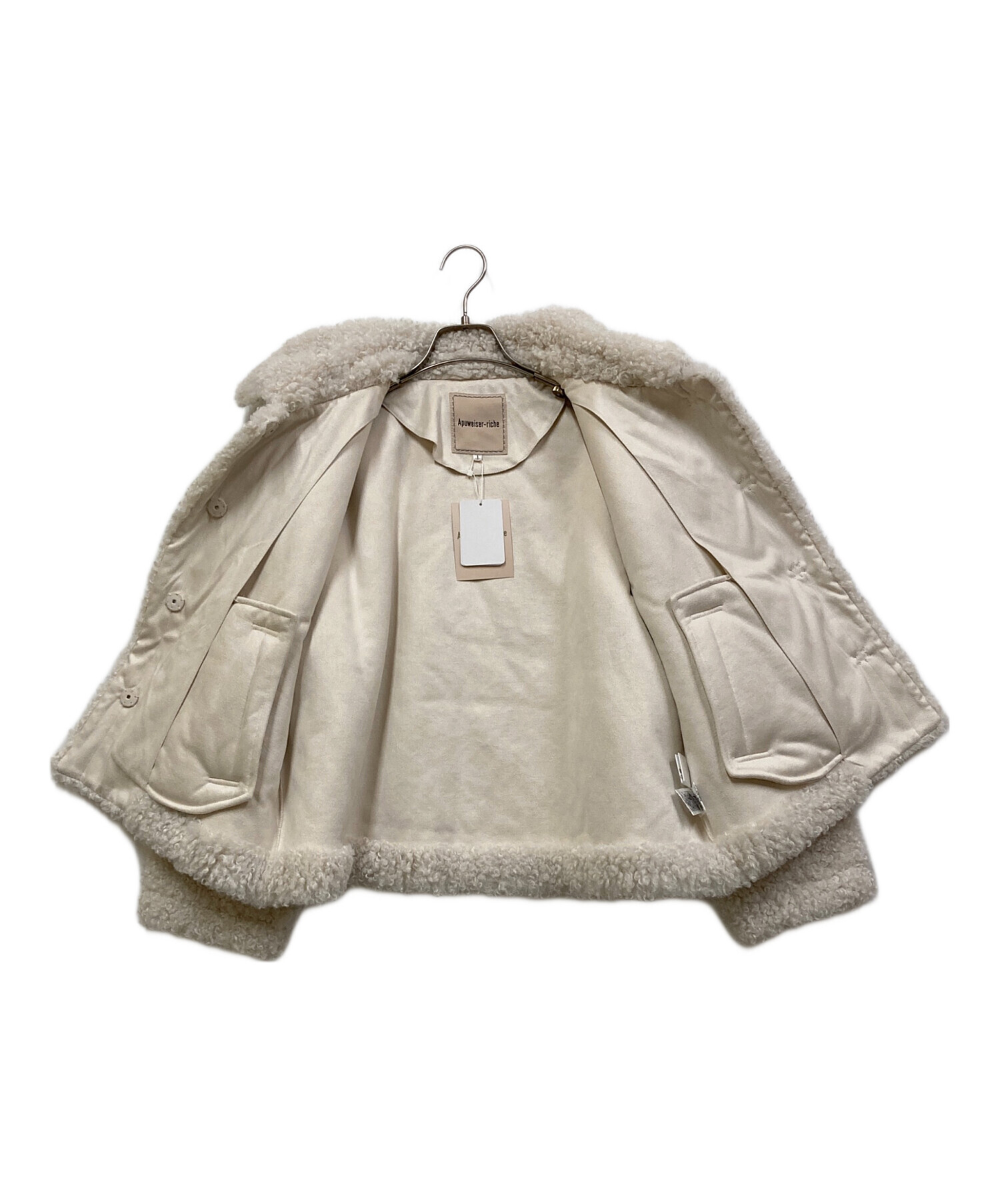 新品Apuweiser-richeアプワイザーリッシェ ステンカラーボアコート