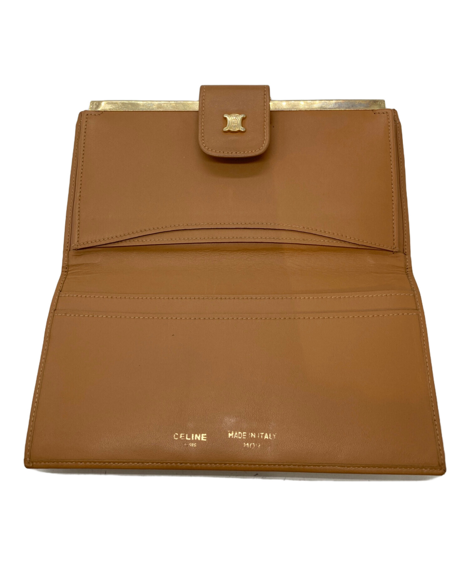 中古・古着通販】CELINE (セリーヌ) マカダム柄長財布 ベージュ