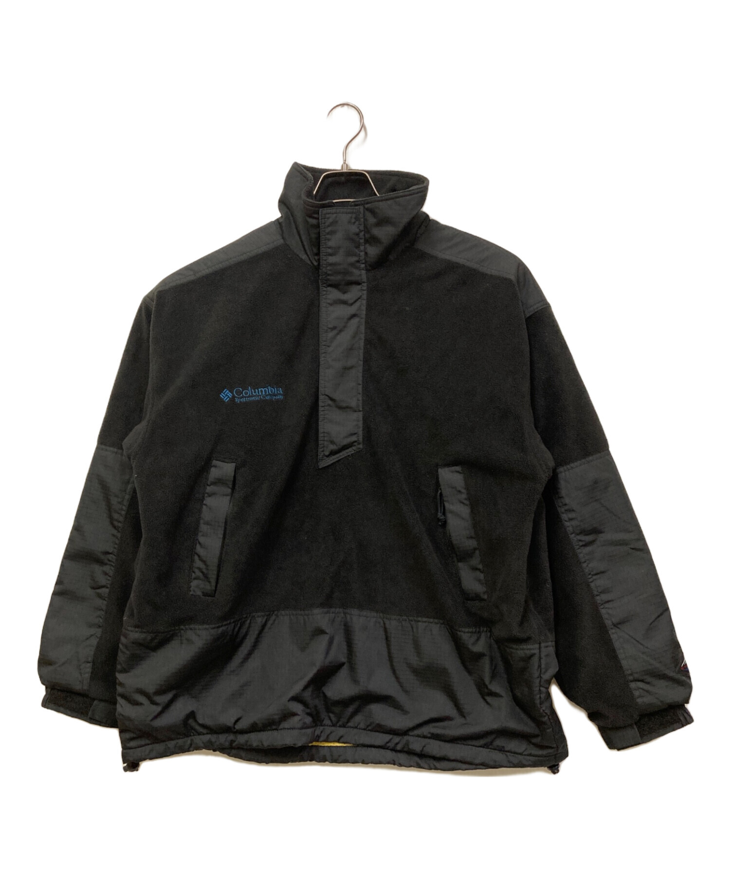 レアUS古着◆コロンビア スナップ フリース ブラック メンズ2XL USA製 90年代 Columbia コロンビア スナップTタイプ フリース メンズXL