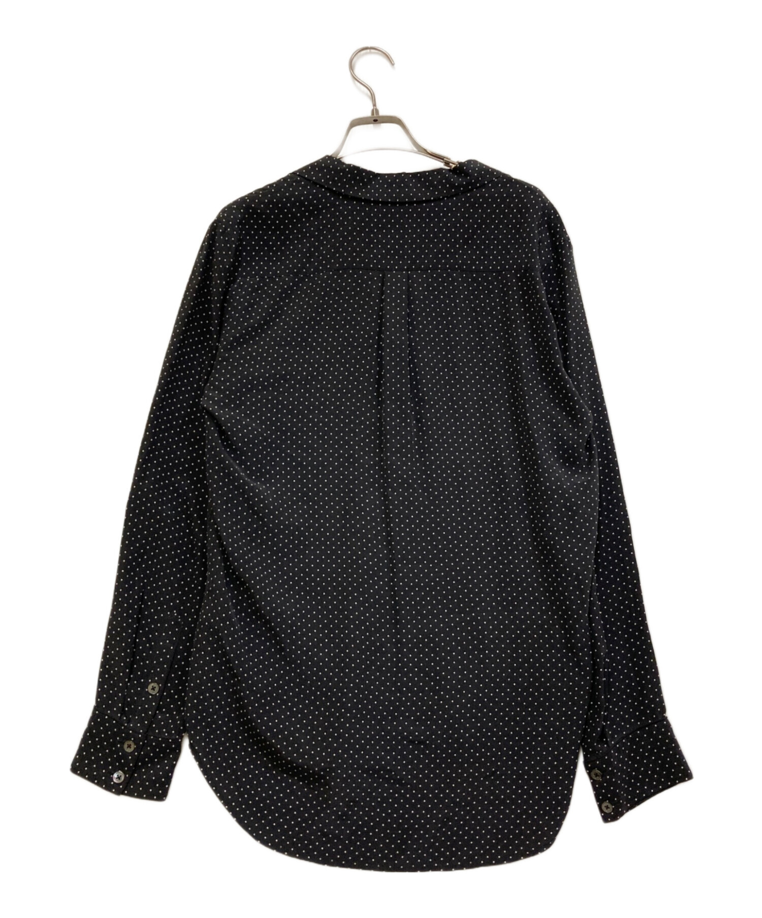 エキプモン　レトロ風　シルクシャツ 80s-90s/Vintage エキプモン/EQUIPMENT 絹100%/長袖シルクシャツ
