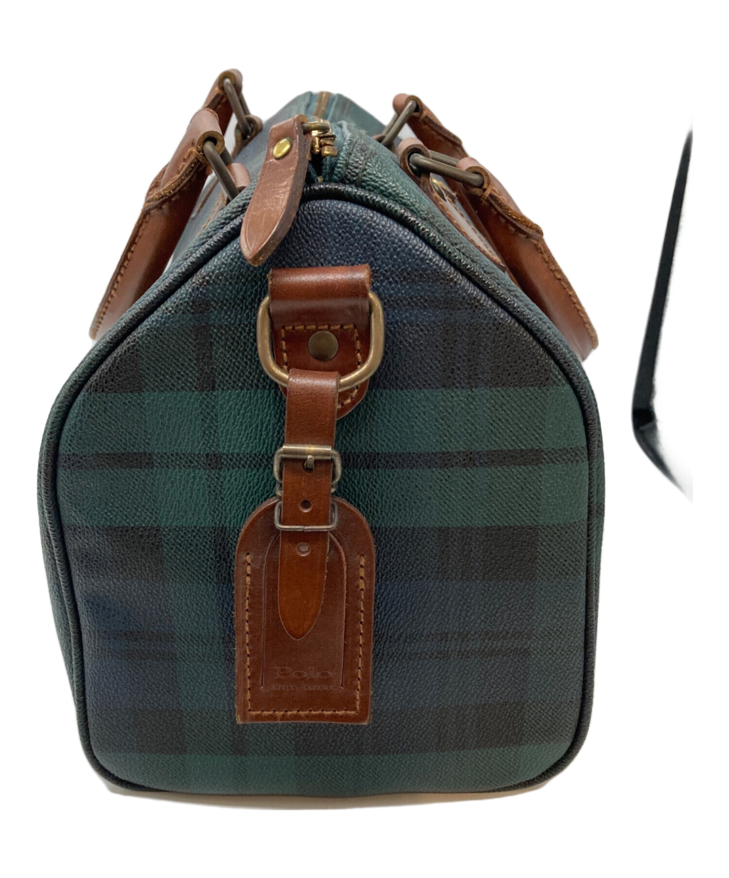 未使用 Ralph Lauren ラルフローレン ミニボストンバッグ グリーン 中古・古着通販】POLO RALPH LAUREN (ポロ・ラルフローレン) ミニ