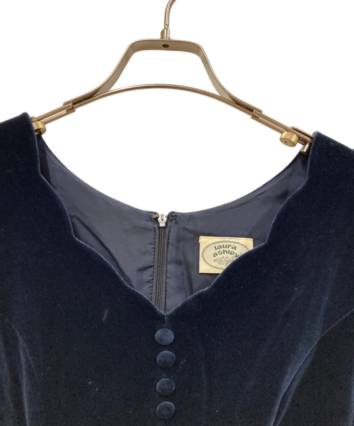 中古・古着通販】LAURA ASHLEY (ローラ アシュレイ) ベロアワンピース