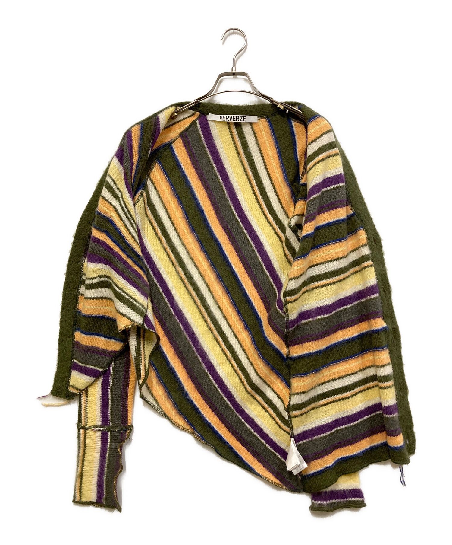 中古・古着通販】PERVERZE (パーバーズ) color stripe knit 中古・古着通販】PERVERZE (パーバーズ) color stripe knit