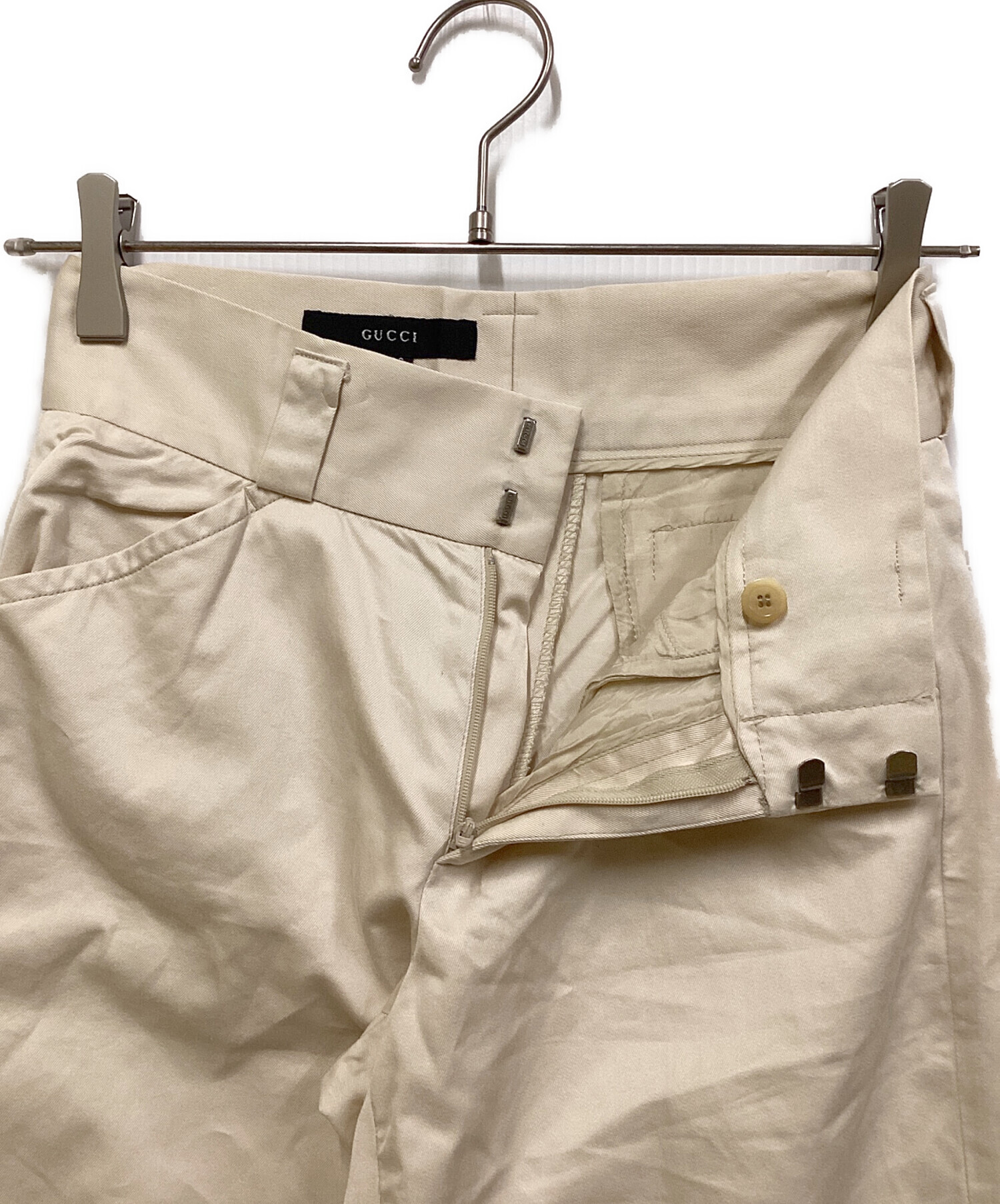 中古・古着通販】GUCCI (グッチ) コットンパンツ ベージュ サイズ:38