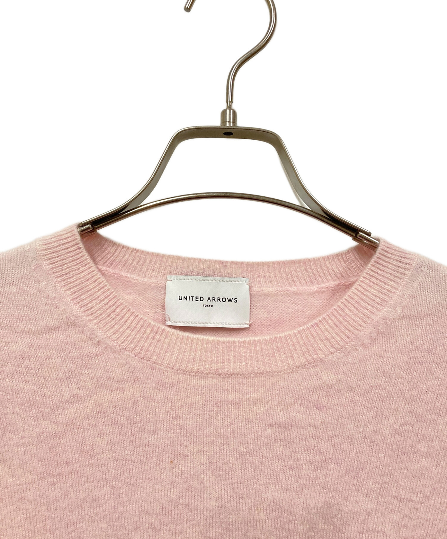 UNITED ARROWS ニット・セーター F 白xピンク(ボーダー) 【古着】【中古】 UNITED ARROWS - UNITED ARROWS ユナイテッドアローズ ニット