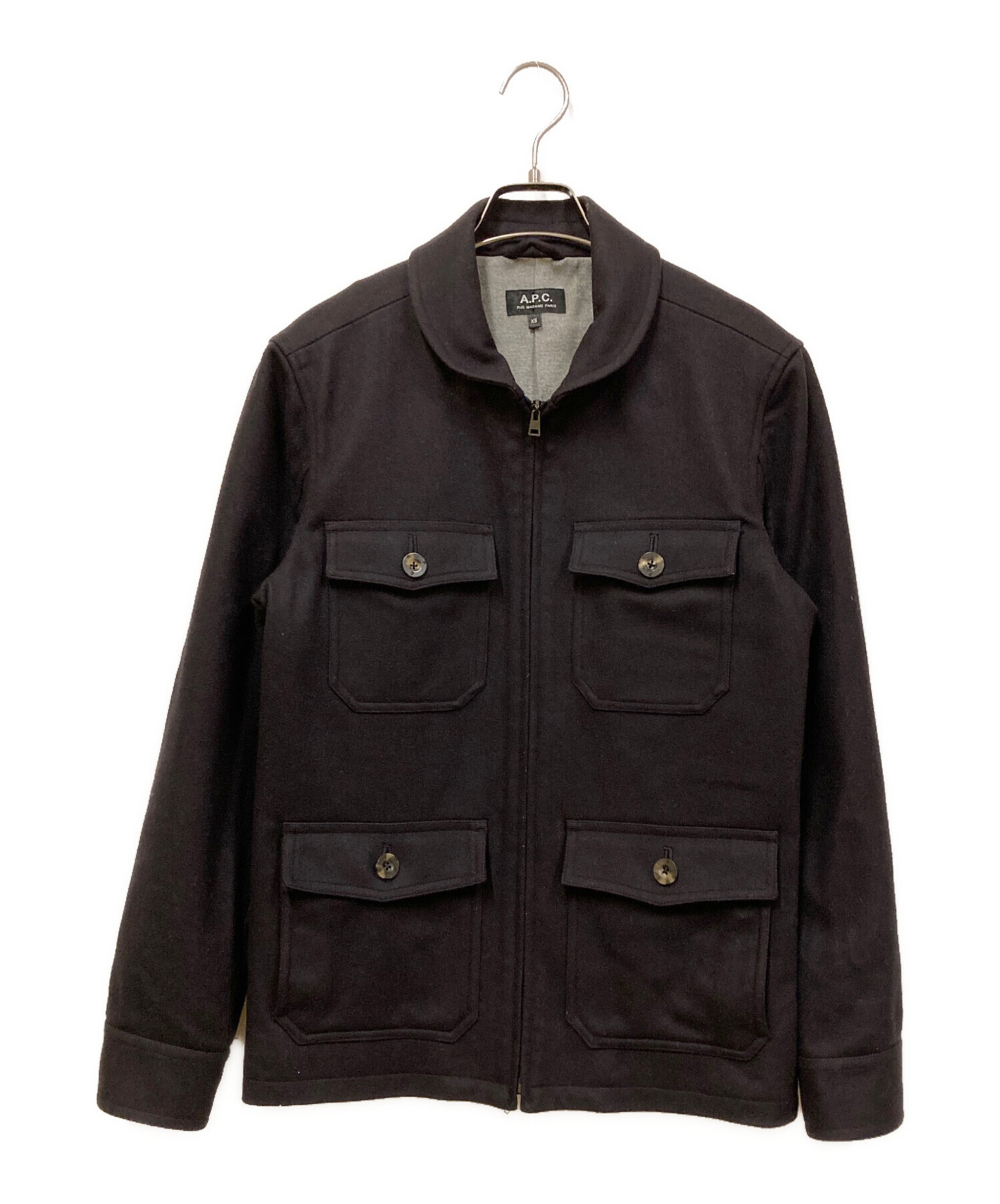 中古・古着通販】A.P.C. (アーペーセー) ジャケット ネイビー 中古・古着通販】A.P.C. (アーペーセー) ジャケット ネイビー